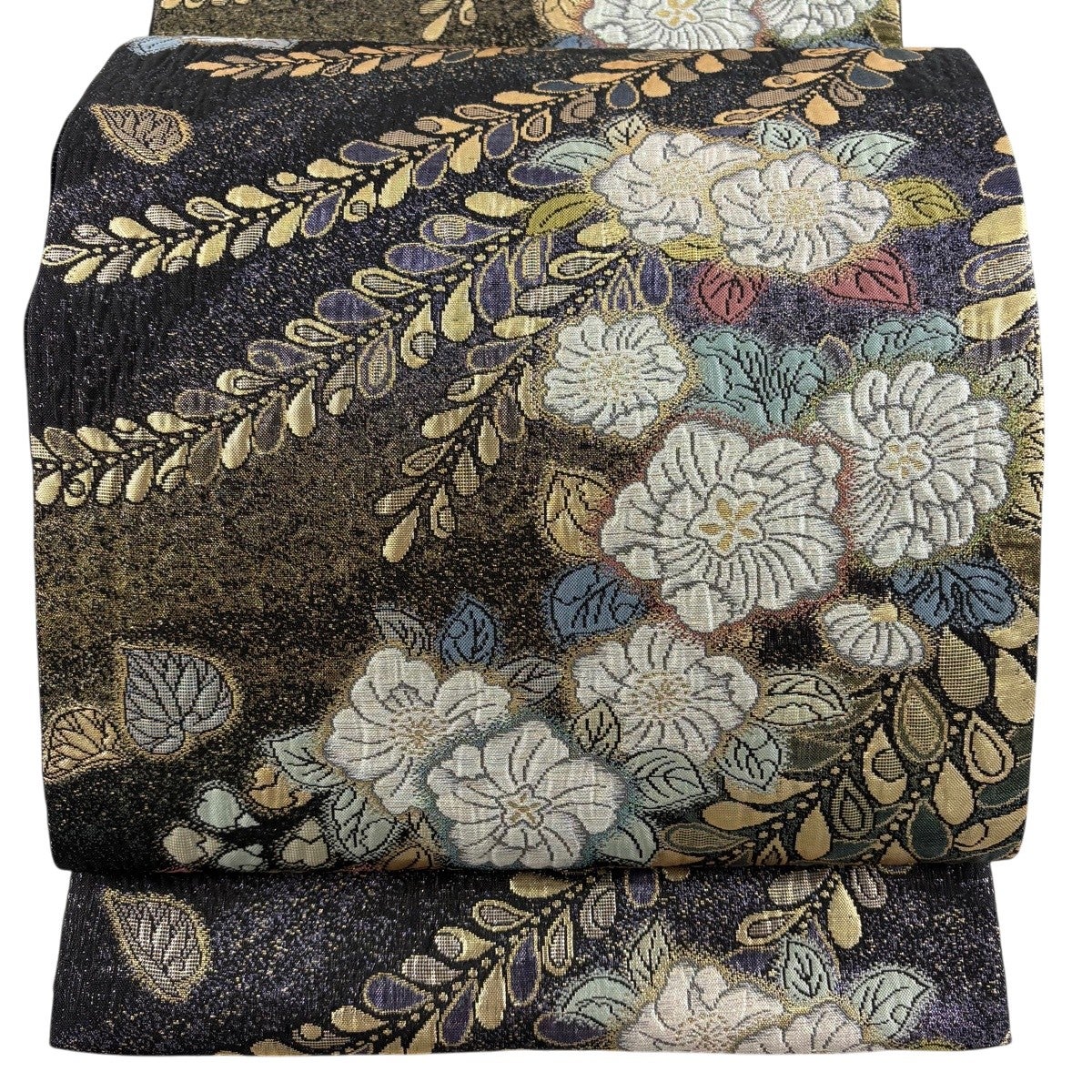 美品】 袋帯 秀品 夢想辻が花 箔 金糸 黒 六通 正絹｜中古・古着