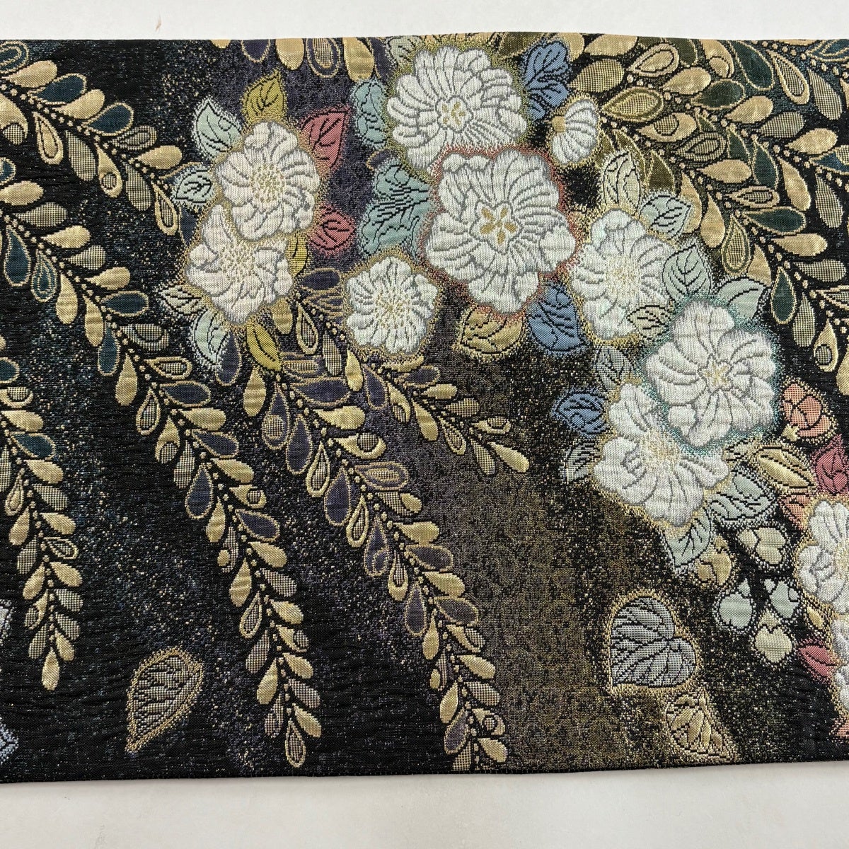 美品】 袋帯 秀品 夢想辻が花 箔 金糸 黒 六通 正絹｜中古・古着