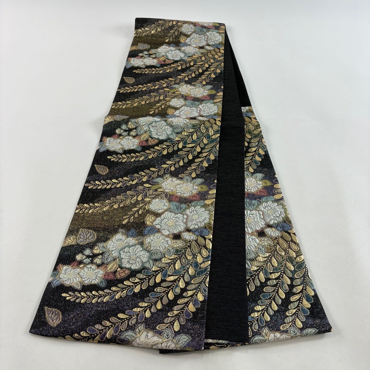 美品】 袋帯 秀品 夢想辻が花 箔 金糸 黒 六通 正絹｜中古・古着