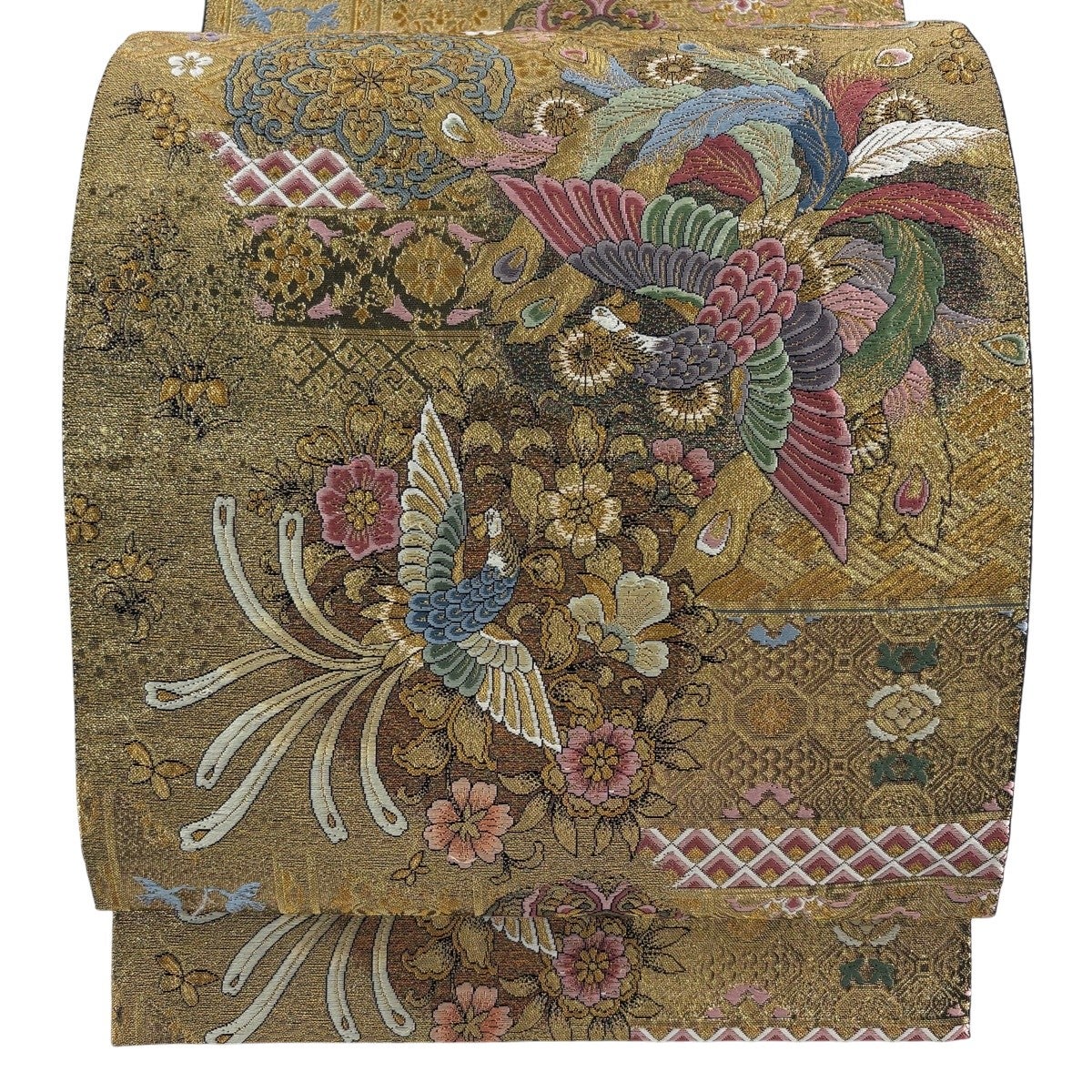 袋帯 秀品 鳳凰 華文 金糸 箔 金色 六通 正絹｜中古・古着・リサイクル