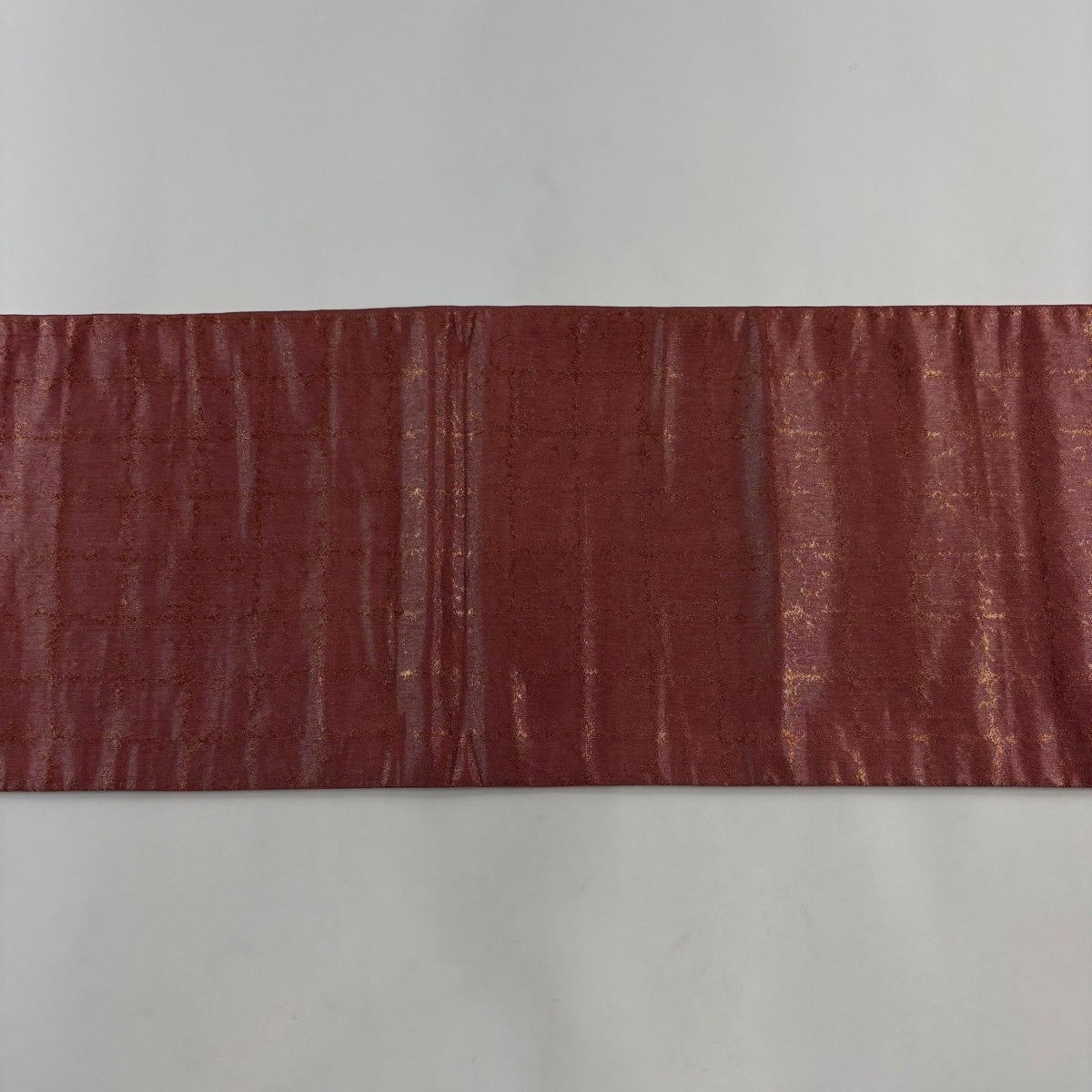 美品】 袋帯 秀品 辻が花柄 箔 ぼかし 小豆色 お太鼓柄 正絹｜中古
