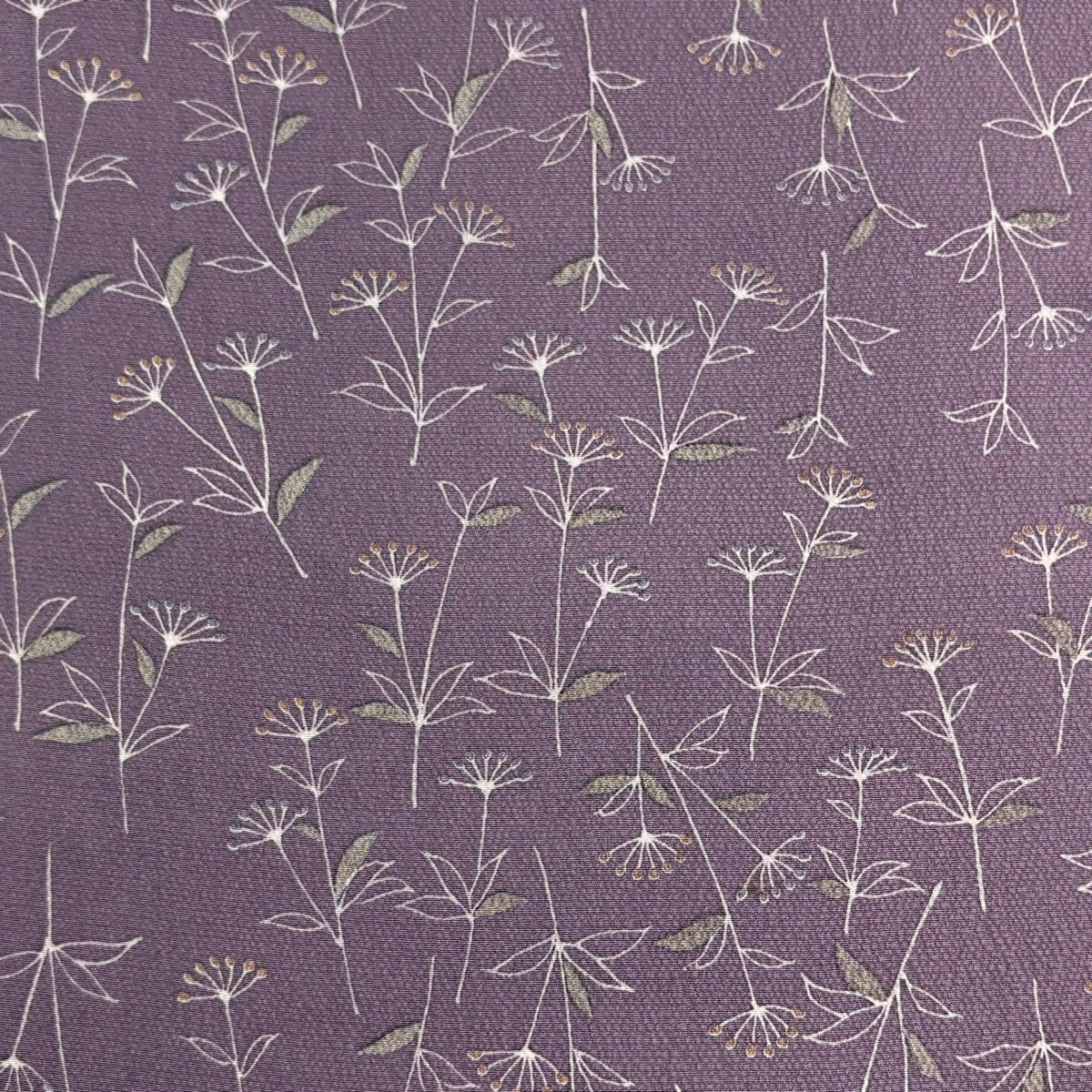 反物 秀品 小紋 草花 薄紫 正絹｜中古・古着・リサイクル着物通販