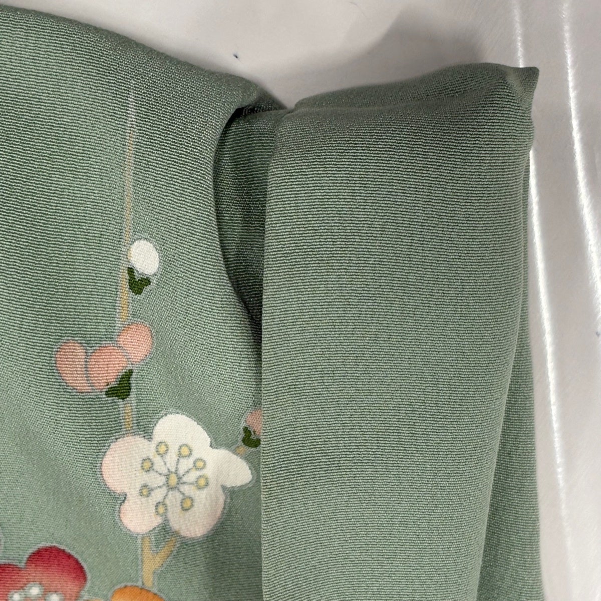 訪問着 身丈166cm 裄丈67.5cm L 袷 袋帯セット 落款あり 菊 枝梅