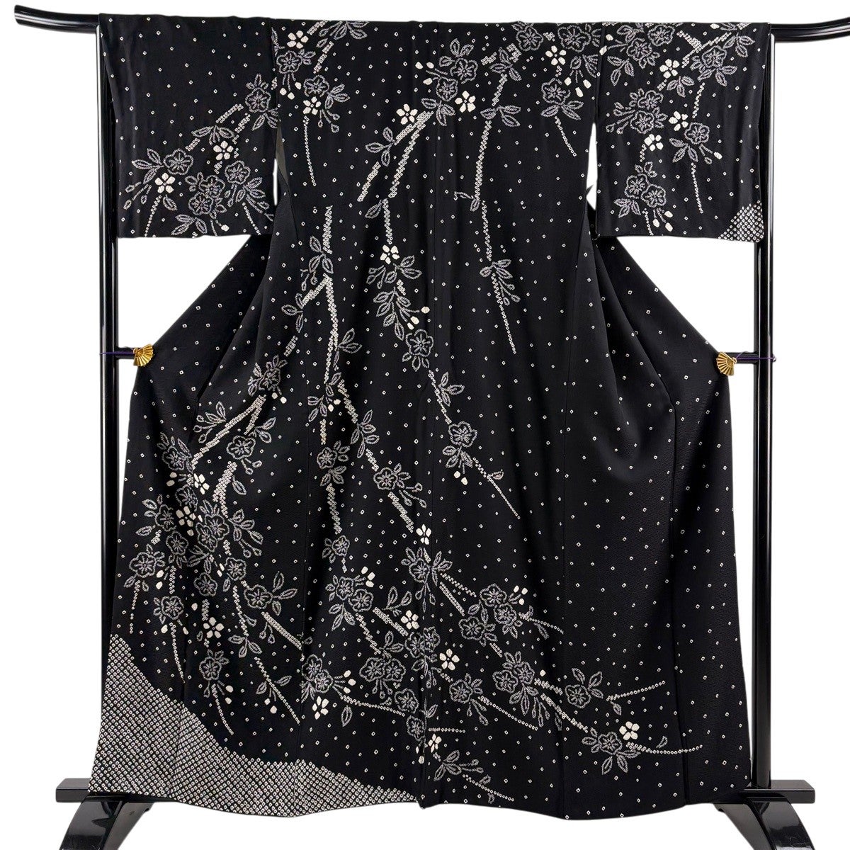 黒地⭐️着丈177cm⭐️裄68cm⭐️正絹絞り全総松柄振袖掛下衣装⭐️貴重品⭐️売り切り 000003050322-01.jpg?size=l&w=