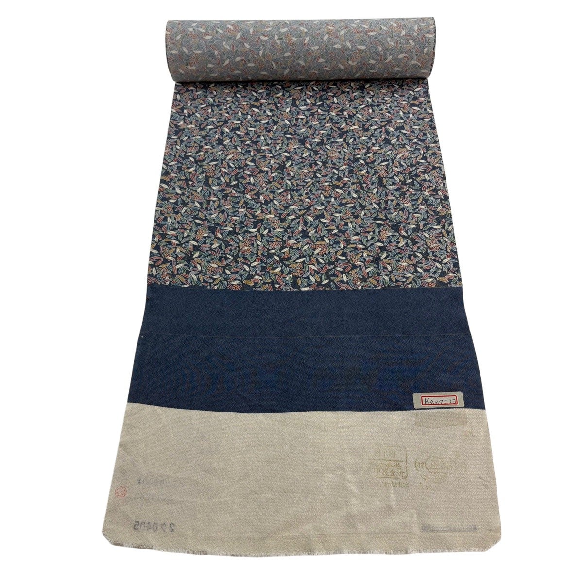 反物 秀品 小紋 草花 玩具 灰桜 正絹｜中古・古着・リサイクル着物通販