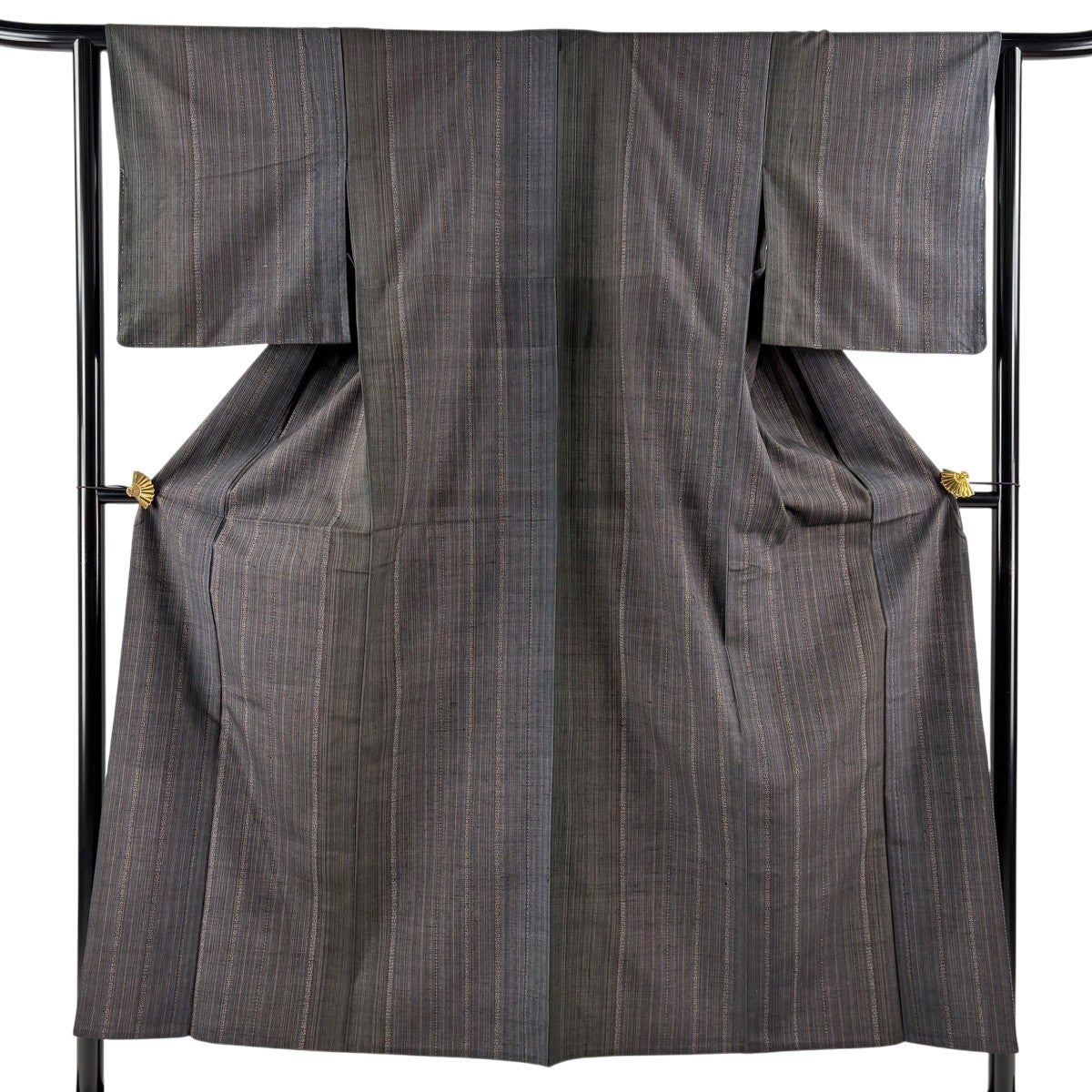 美品】 結城紬 身丈151.5cm 裄丈62.5cm S 単衣 はたおり娘 奥順 証紙