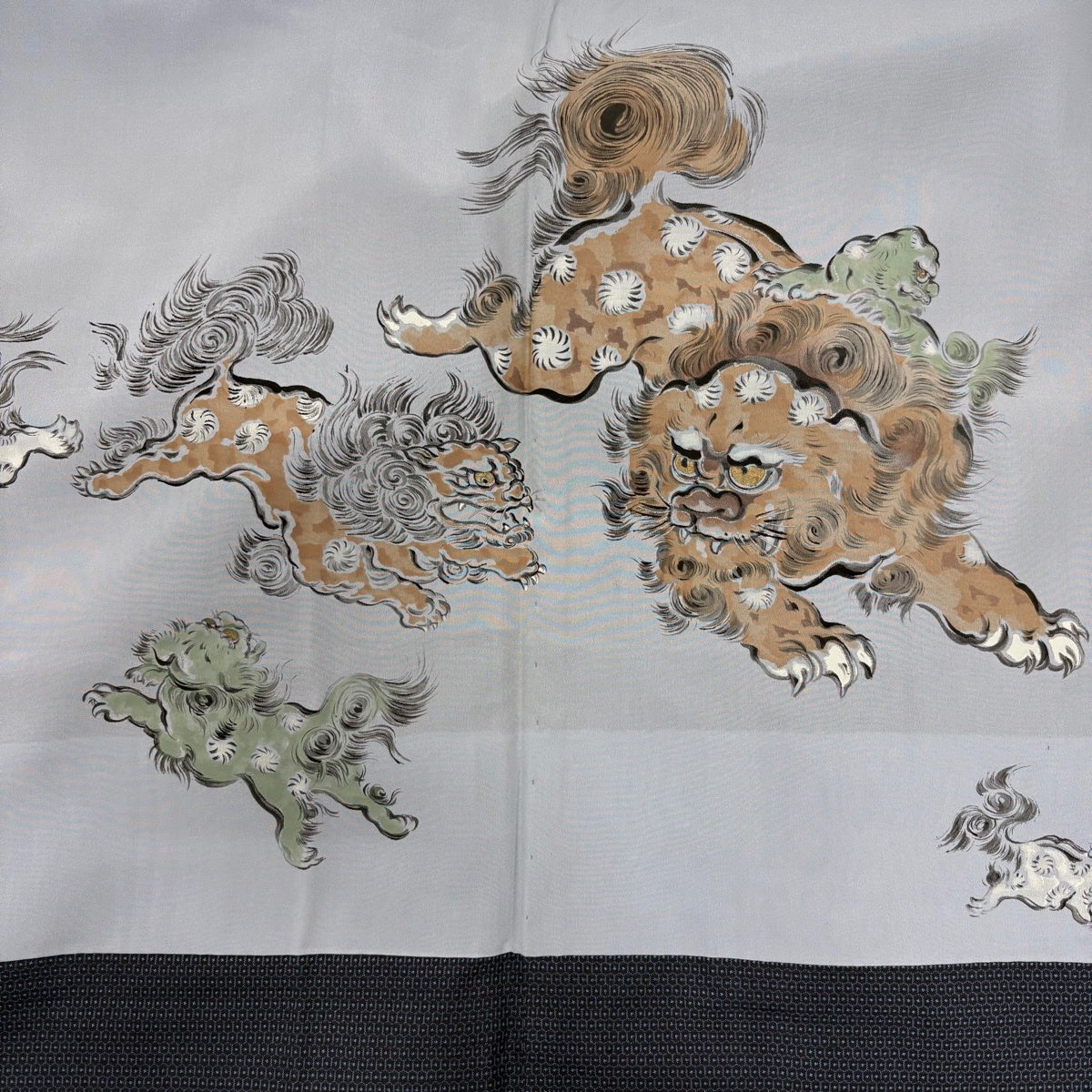 美品】 男着物 身丈148cm 裄丈72cm L 袷 アンサンブル 紬 亀甲絣 濃紺