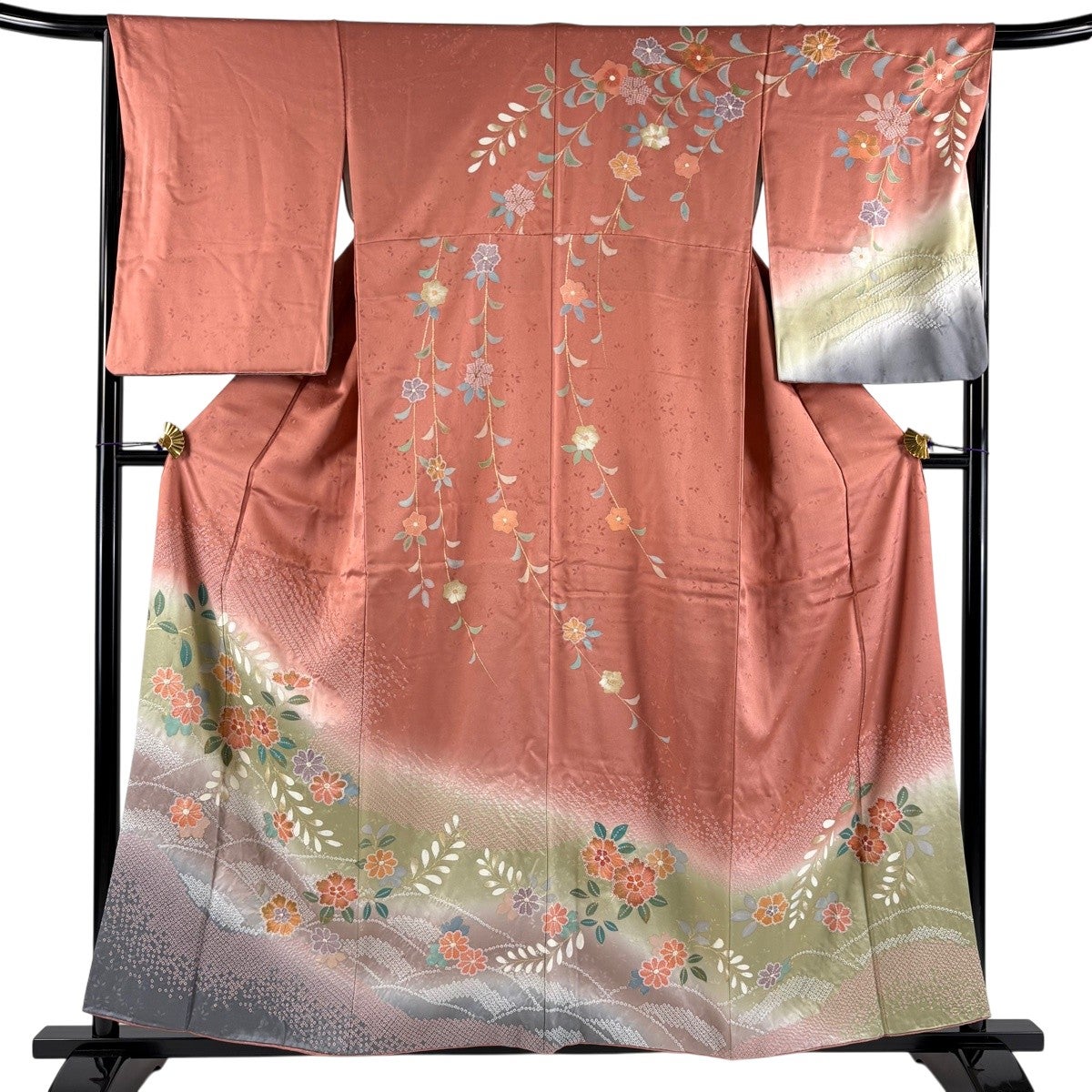 訪問着 美品 秀品 163.5cm 66cm 正絹 美品 訪問着 身丈163.5
