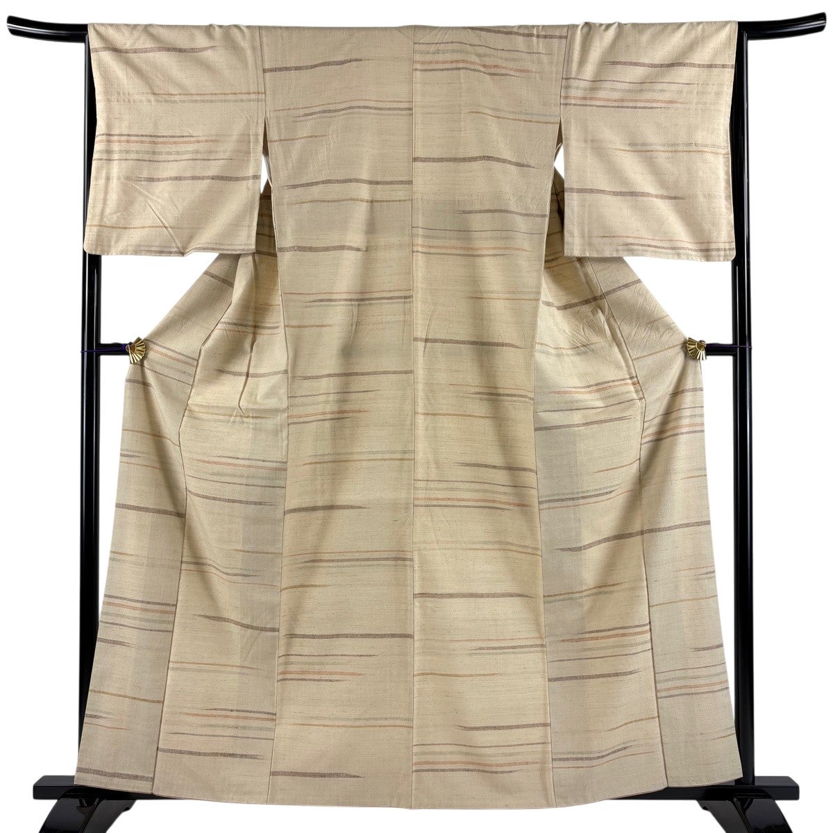 美品】 紬 身丈159.5cm 裄丈65.5cm M 袷 証紙あり 薄紫 正絹 秀品