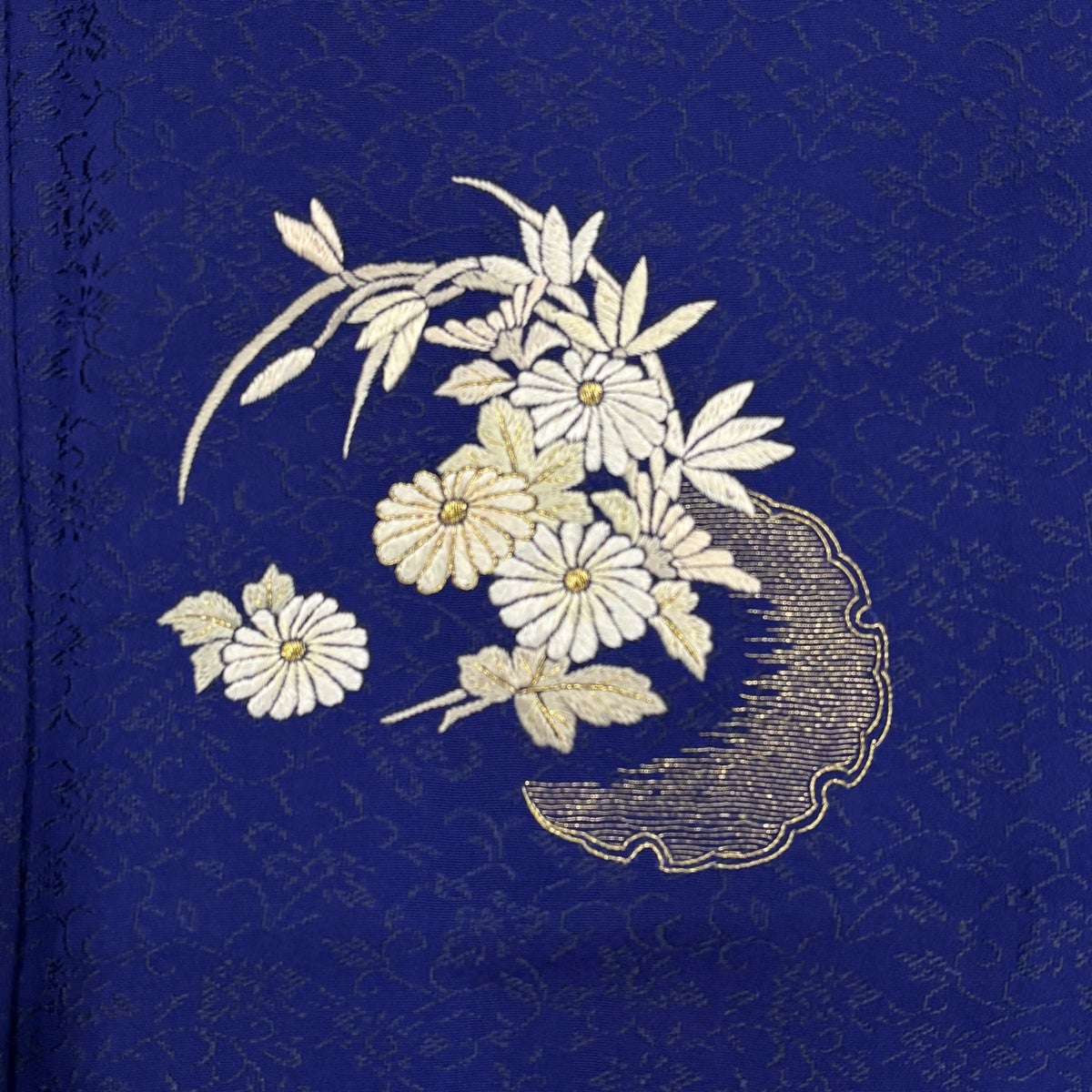 【美品】着物付下げ　総刺繍　雪輪花文　金糸　逸品 美品】 付下げ 身丈168.5cm 裄丈70.5cm L 袷 花丸文 雪輪 刺繍 金糸