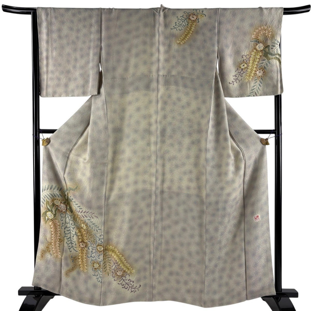 美品】 付下げ 身丈162cm 裄丈67.5cm L 袷 樋熊哲也 落款あり 辻が花