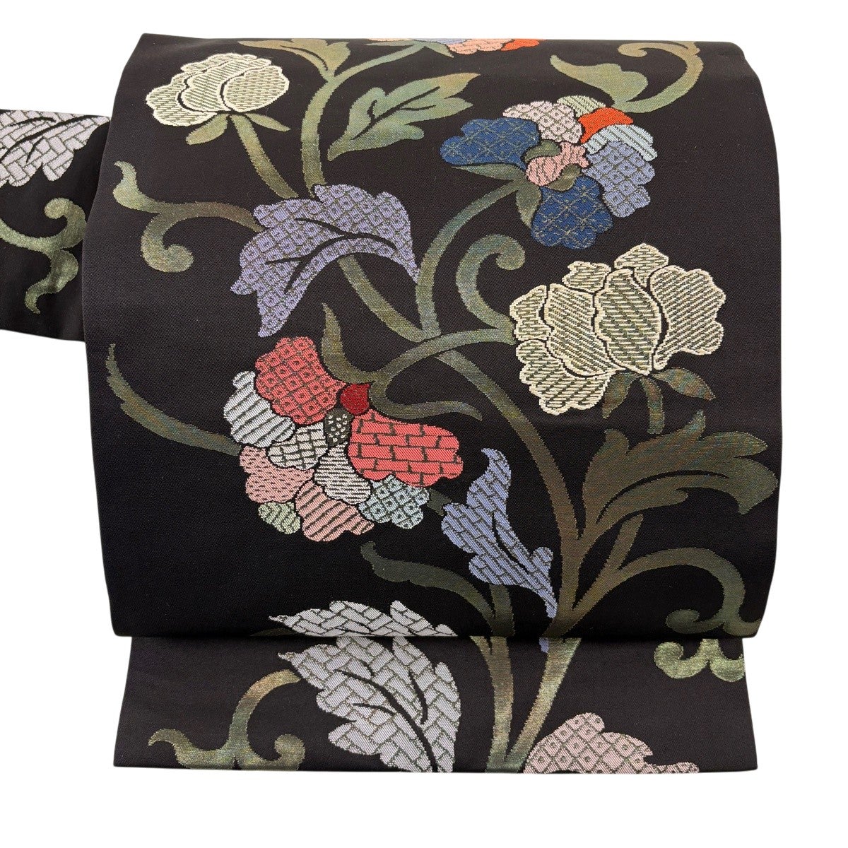 美品】 名古屋帯 名品 八寸名古屋帯 箔 鶯色 正絹｜中古・古着