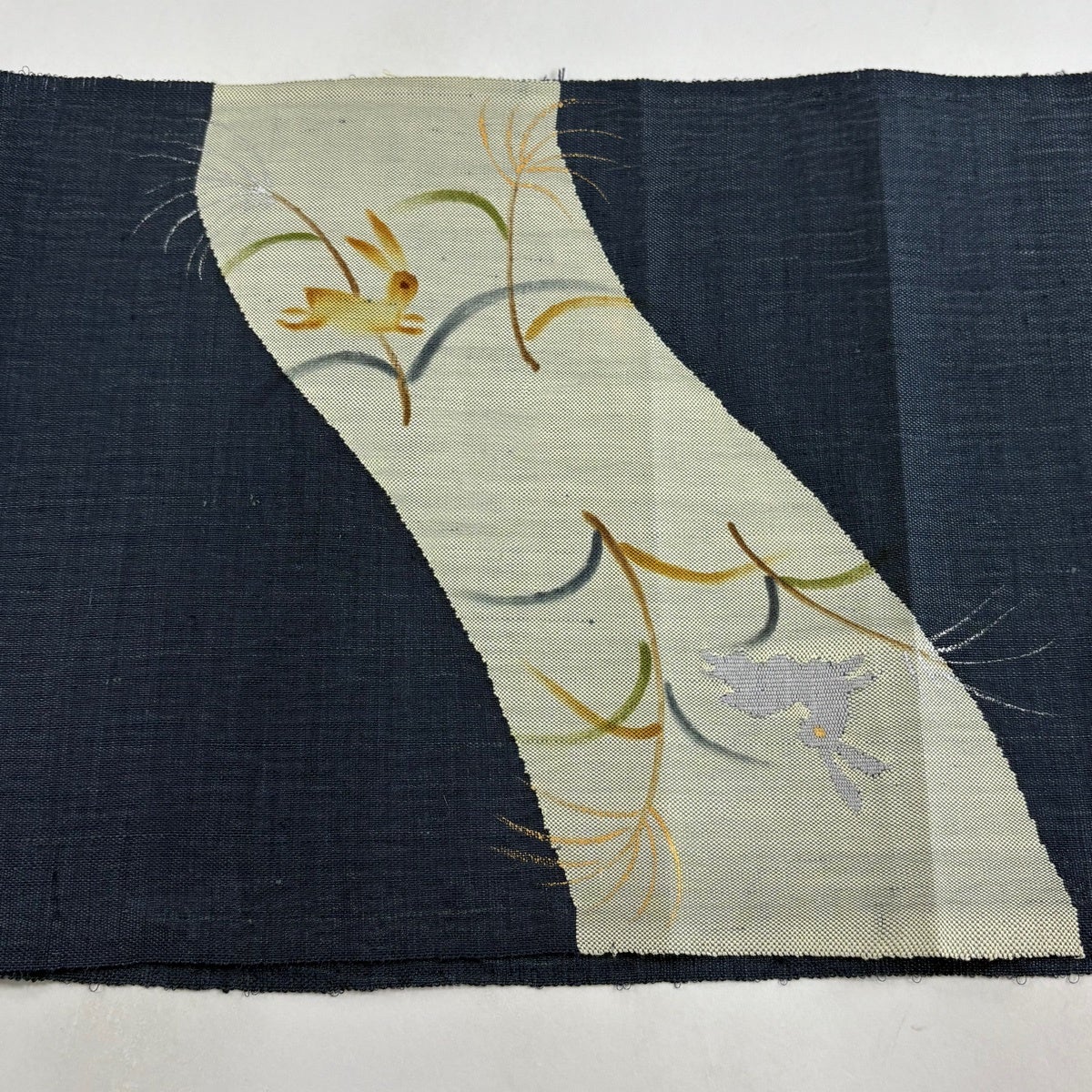 美品】 名古屋帯 名品 夏帯 八寸名古屋帯 松葉仕立て 紬地 うさぎ