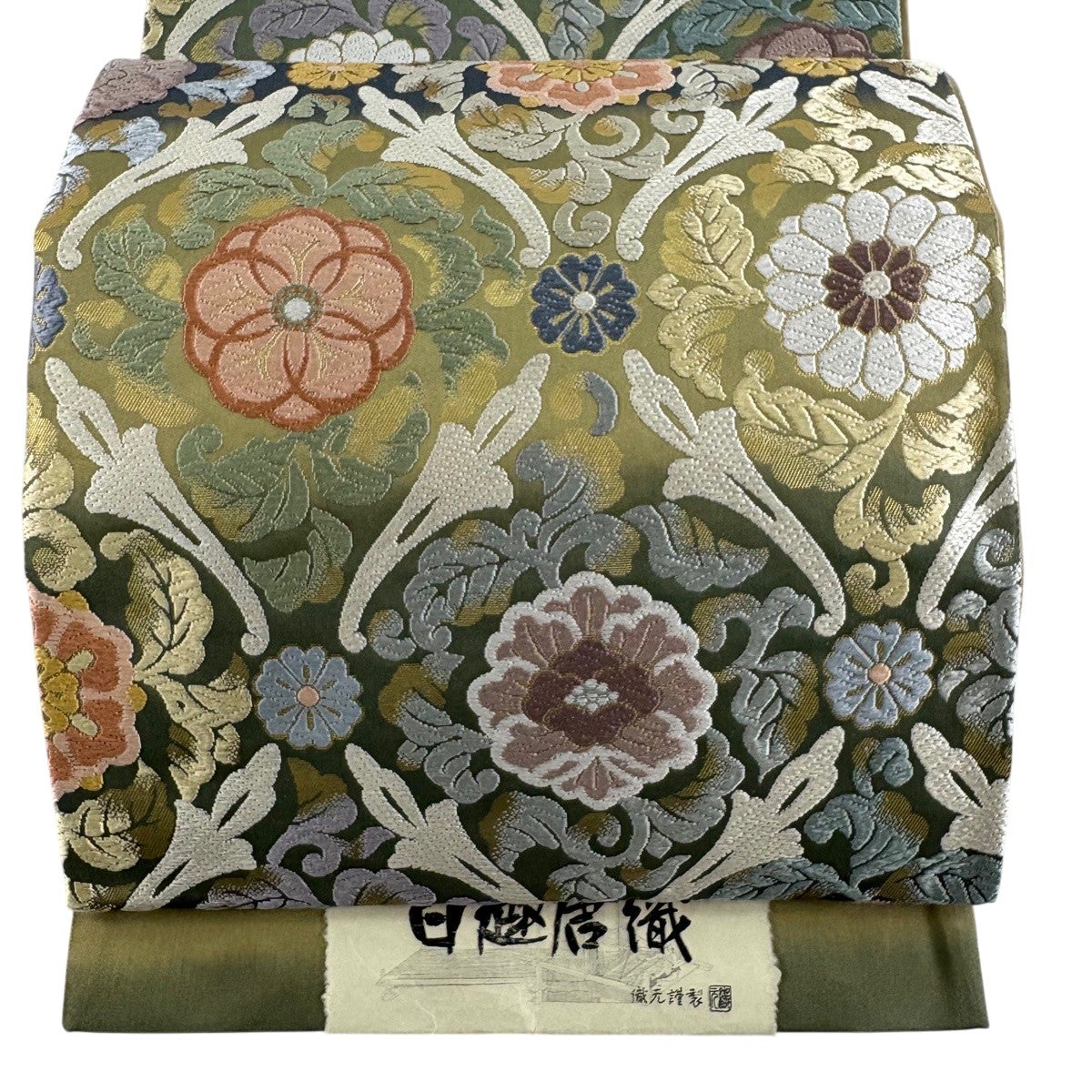 袋帯 美品 名品 六通 正絹 【】 美品】 袋帯 名品 草花 桐 金糸 唐織