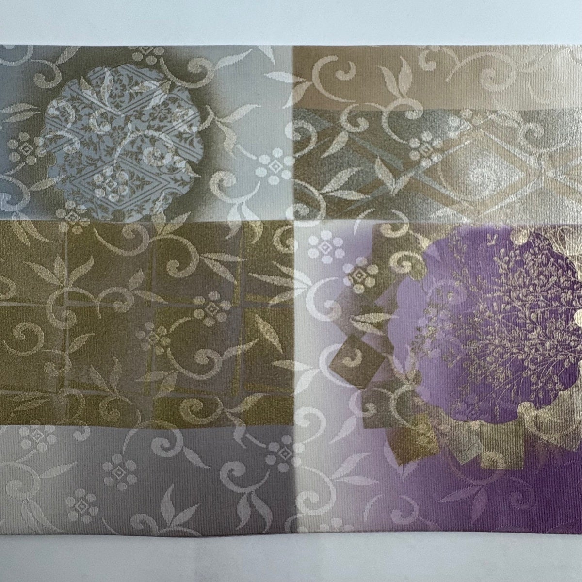 美品】 袋帯 名品 落款あり 善之助 一期一会 草花 雪輪 金彩 銀糸