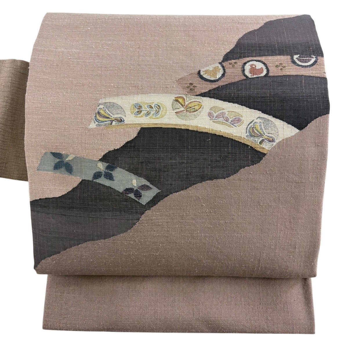 美品】 名古屋帯 名品 佐伯武晴 落款あり 証紙あり じゅらく 草花 鳥