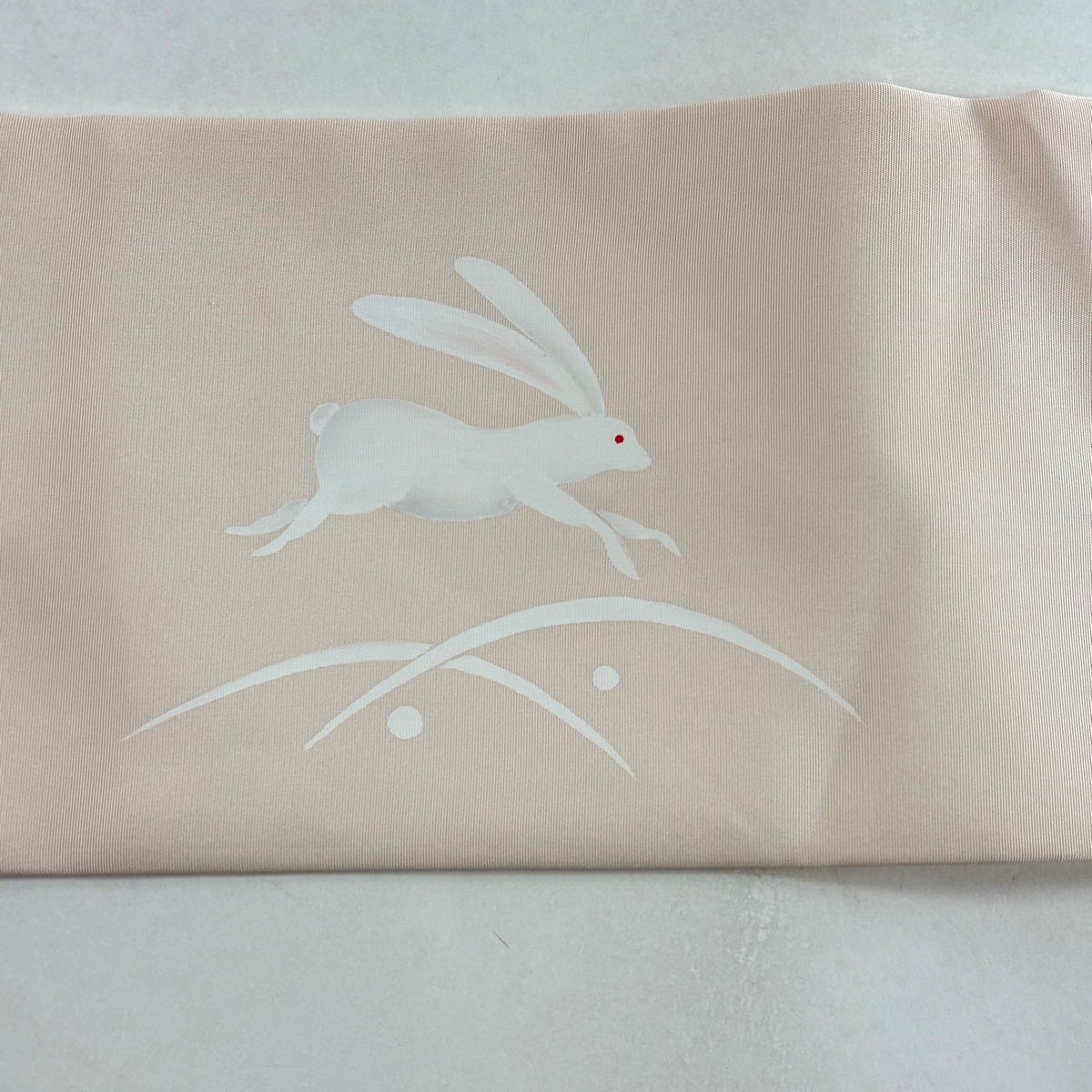名古屋帯 名品 うさぎ 露芝 薄ピンク 正絹｜中古・古着・リサイクル