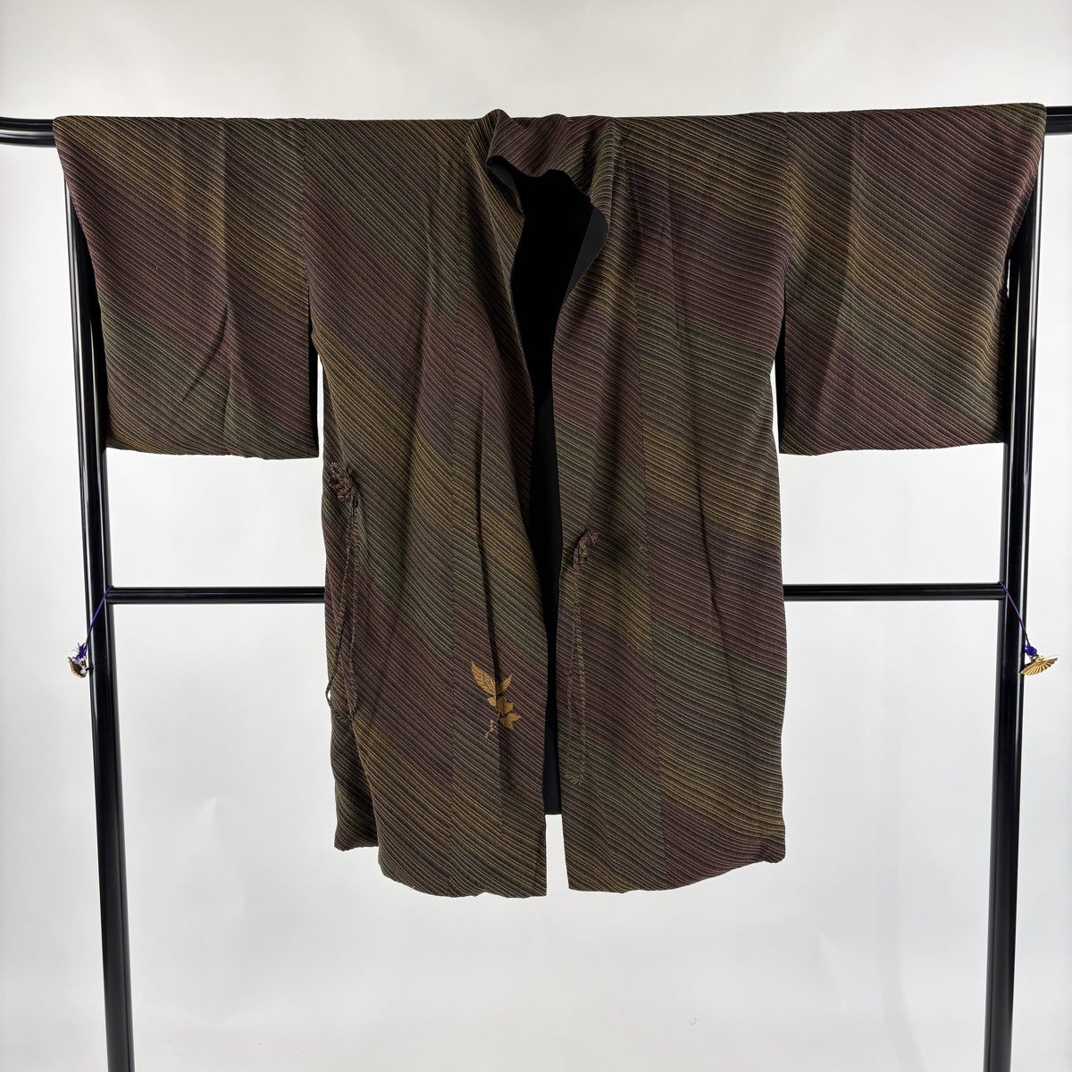 美品】 道中着 身丈101cm 裄丈68cm L 斉藤三才 和装コート