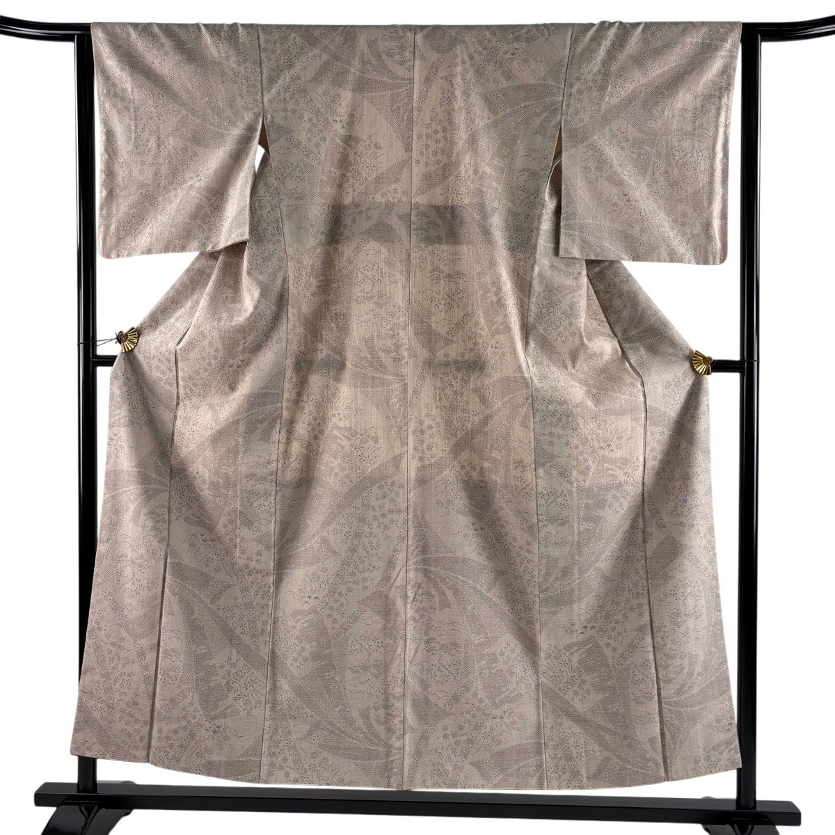 美品】 結城紬 身丈154.5cm 裄丈63cm S 袷 本場結城紬 奥順 証紙あり