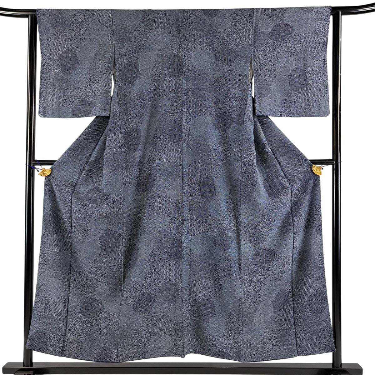 美品】 江戸小紋 身丈154.5cm 裄丈62.5cm S 袷 落款あり 寄せ柄 小花 美品】 江戸小紋 身丈154.5cm 裄丈62.5cm S 袷 落款あり 寄せ柄 小花