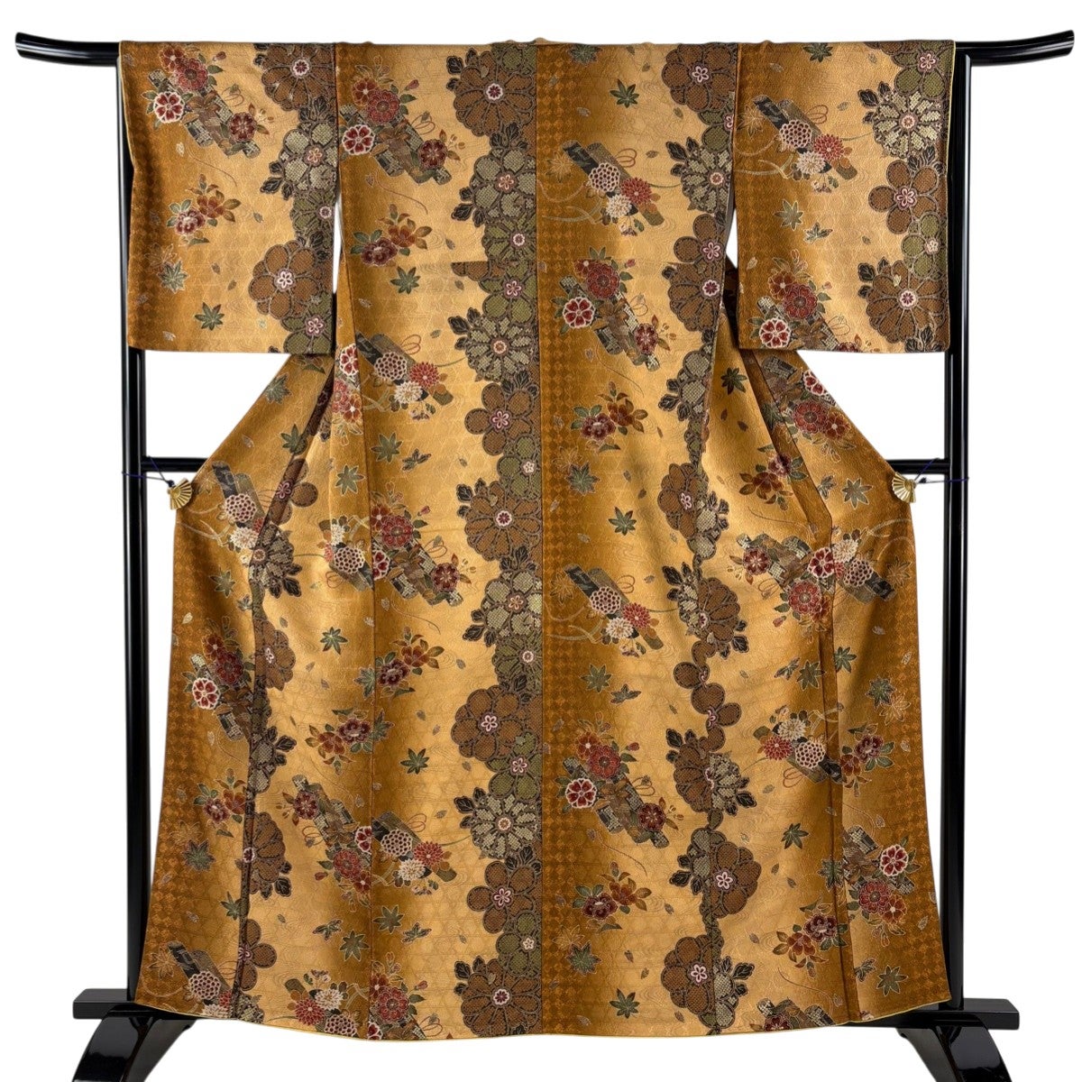 【美品】 大島紬 身丈161cm 裄丈67.5cm 正絹 秀品 【中古】 美品】 大島紬 身丈160cm 裄丈65.5cm M 袷 斉藤三才 落款あり 証紙あり