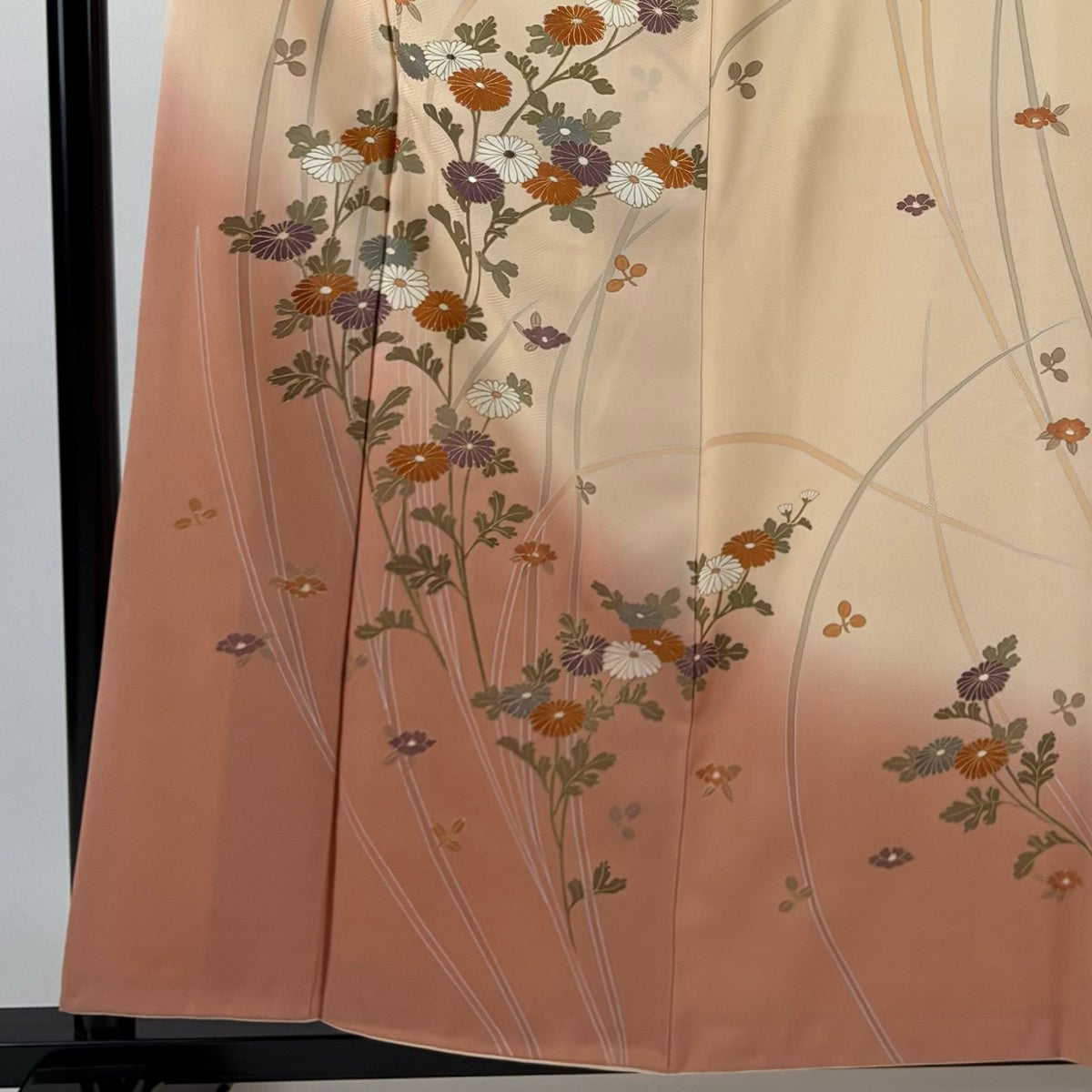 美品】 訪問着 身丈158.5cm 裄丈63.5cm S 袷 菊 萩 金彩 ぼかし 薄