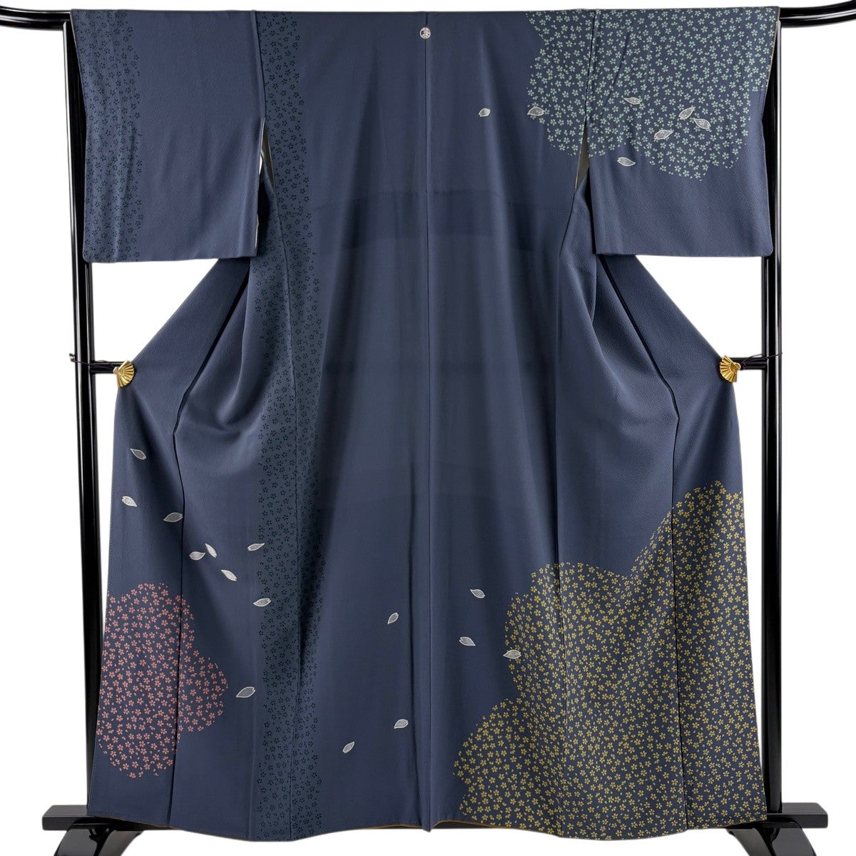 色留袖 身丈160cm 裄丈65cm 正絹 秀品 【中古】 色留袖 身丈160cm 裄丈63.5cm S 袷 和田光正 落款あり 草花 鶴 金彩