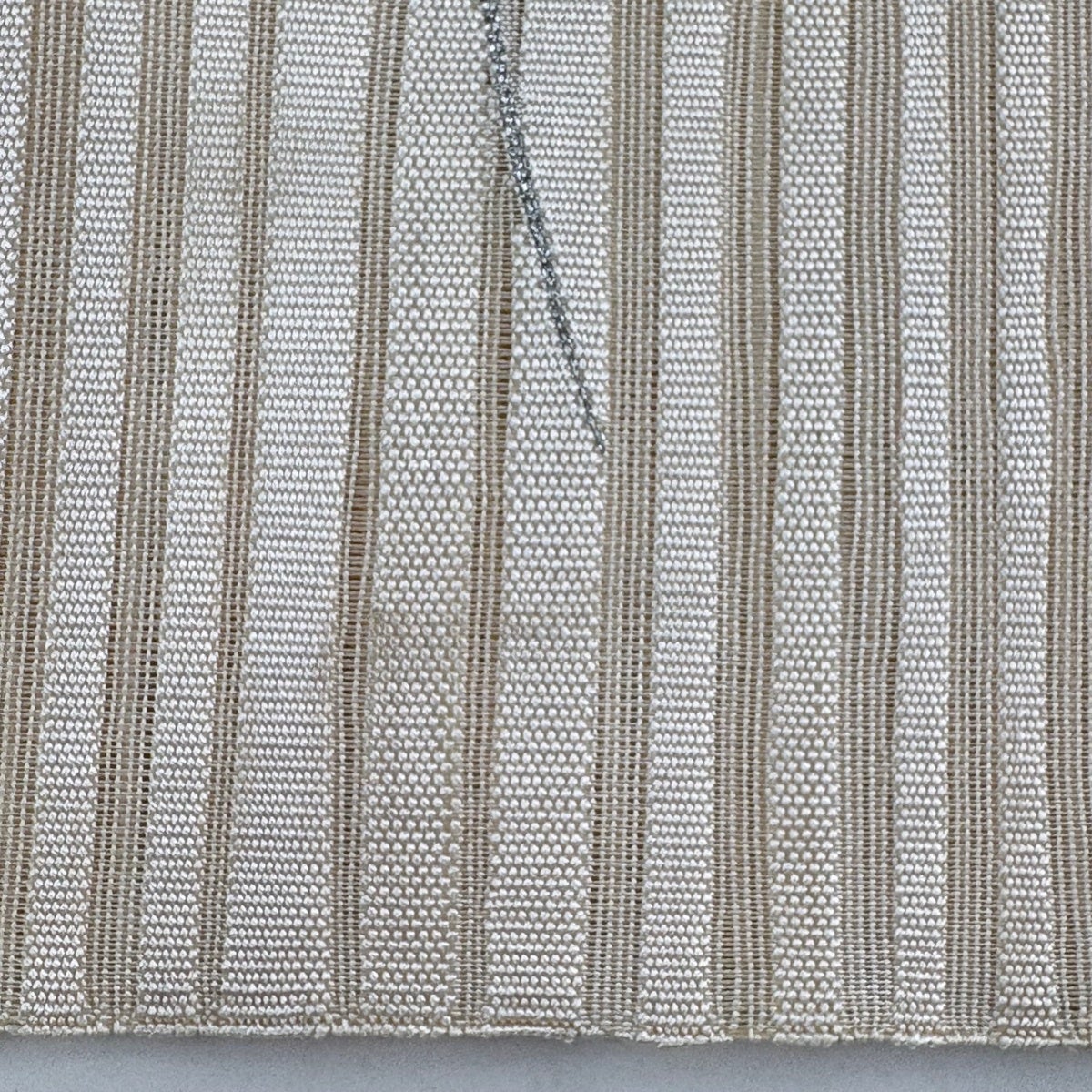 名古屋帯 秀品 トンネル仕立て 八寸名古屋帯 夏帯 絽 草花 銀糸