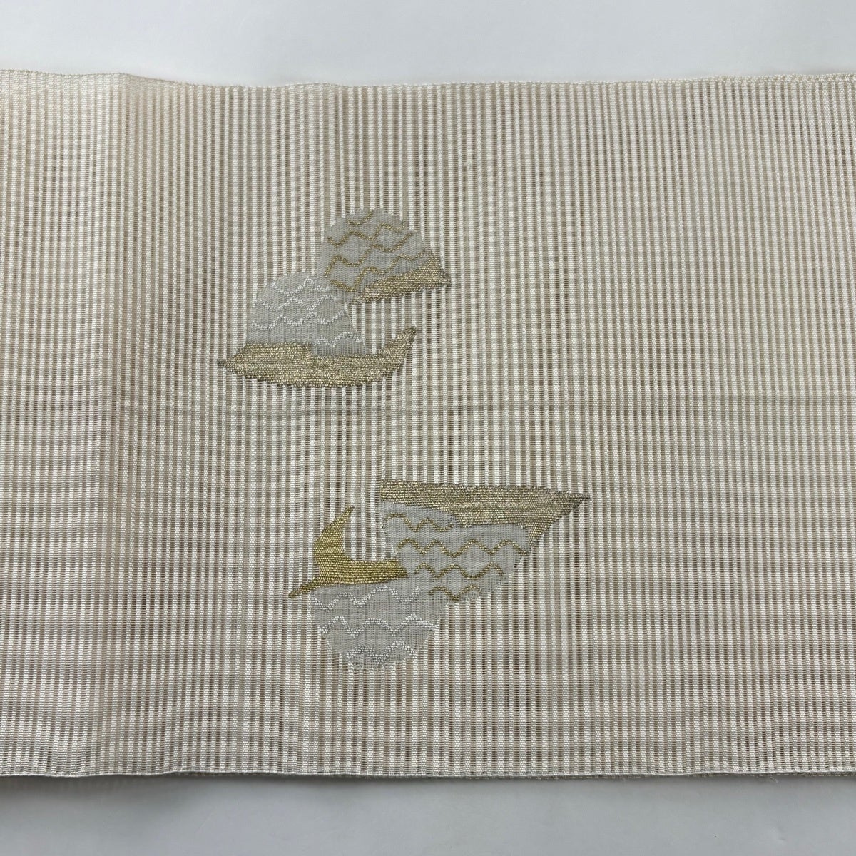 名古屋帯 秀品 夏帯 絽 八寸名古屋帯 松葉仕立て トンネル仕立て 霞