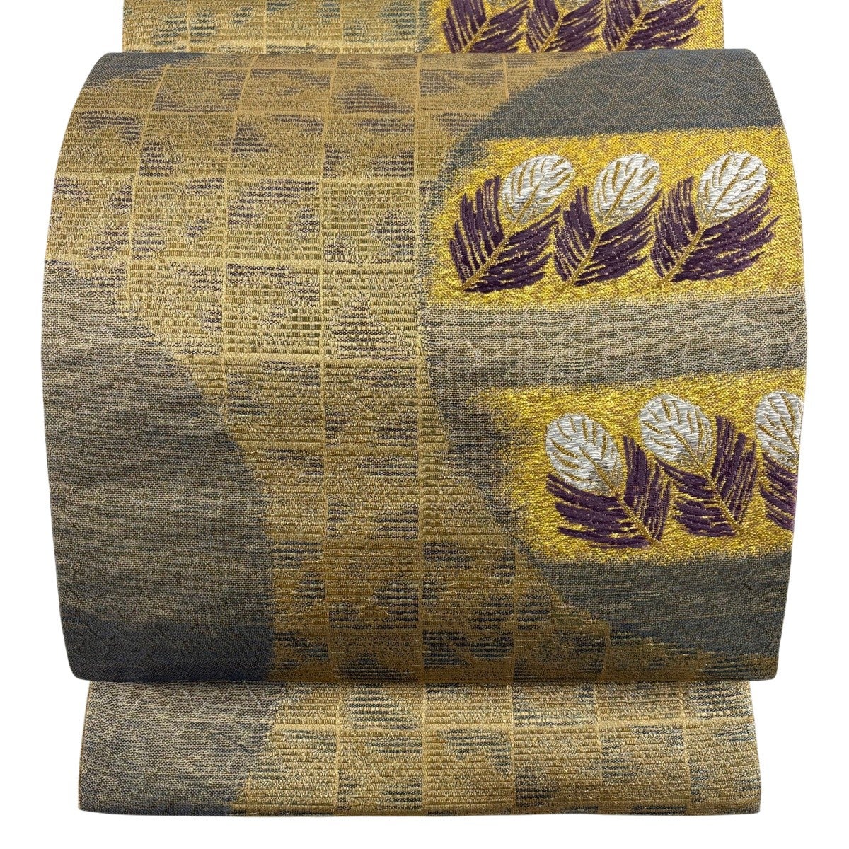 美品】 袋帯 秀品 玉華車香文 唐織 金糸 金色 六通 正絹｜中古・古着