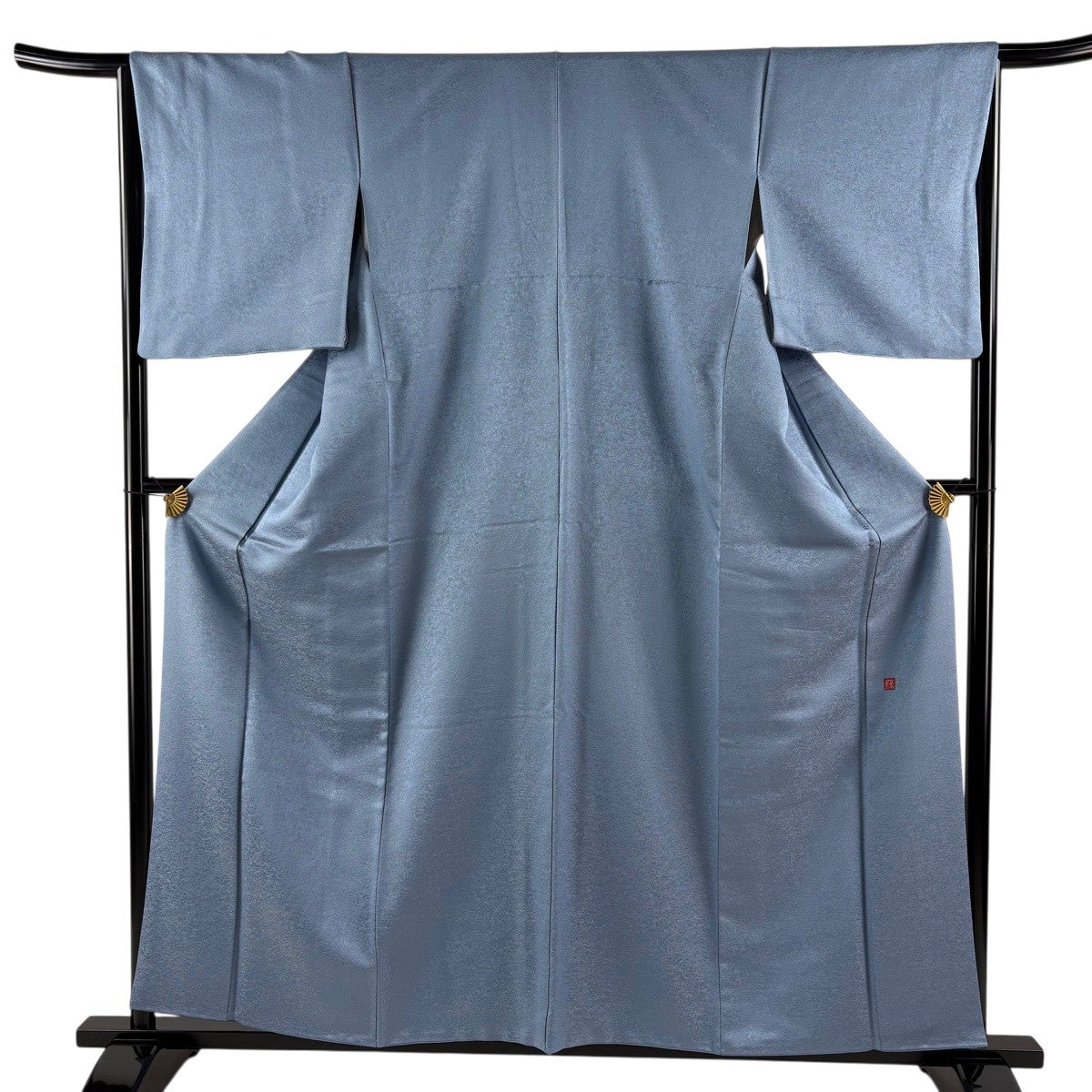 美品】 色無地 身丈157cm 裄丈65cm M 袷 久保田一竹工房 落款あり 金