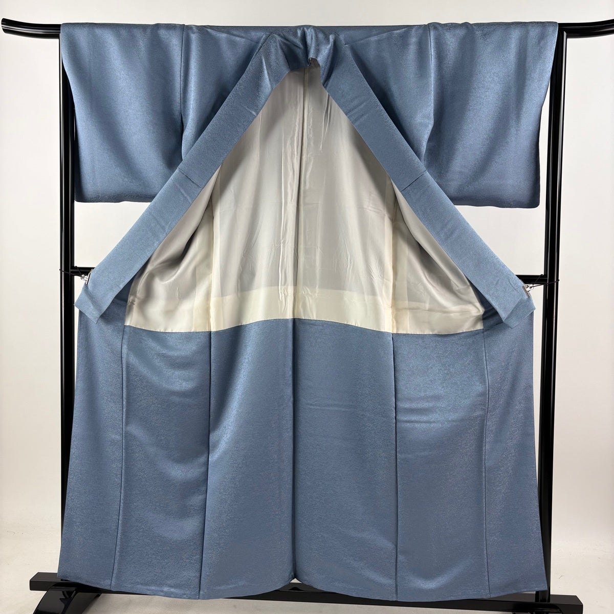 美品】 色無地 身丈157cm 裄丈65cm M 袷 久保田一竹工房 落款あり 金
