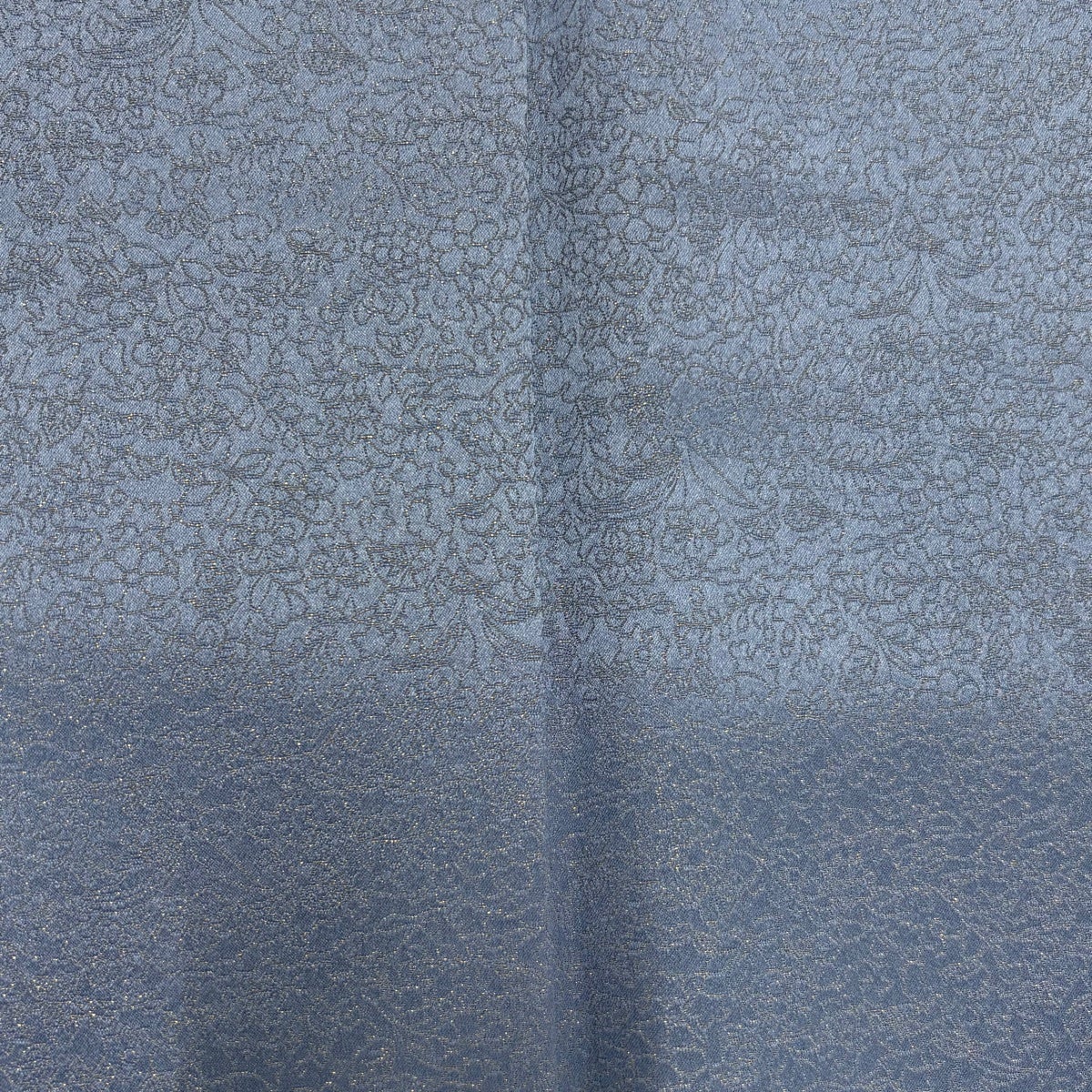 美品】 色無地 身丈157cm 裄丈65cm M 袷 久保田一竹工房 落款あり 金