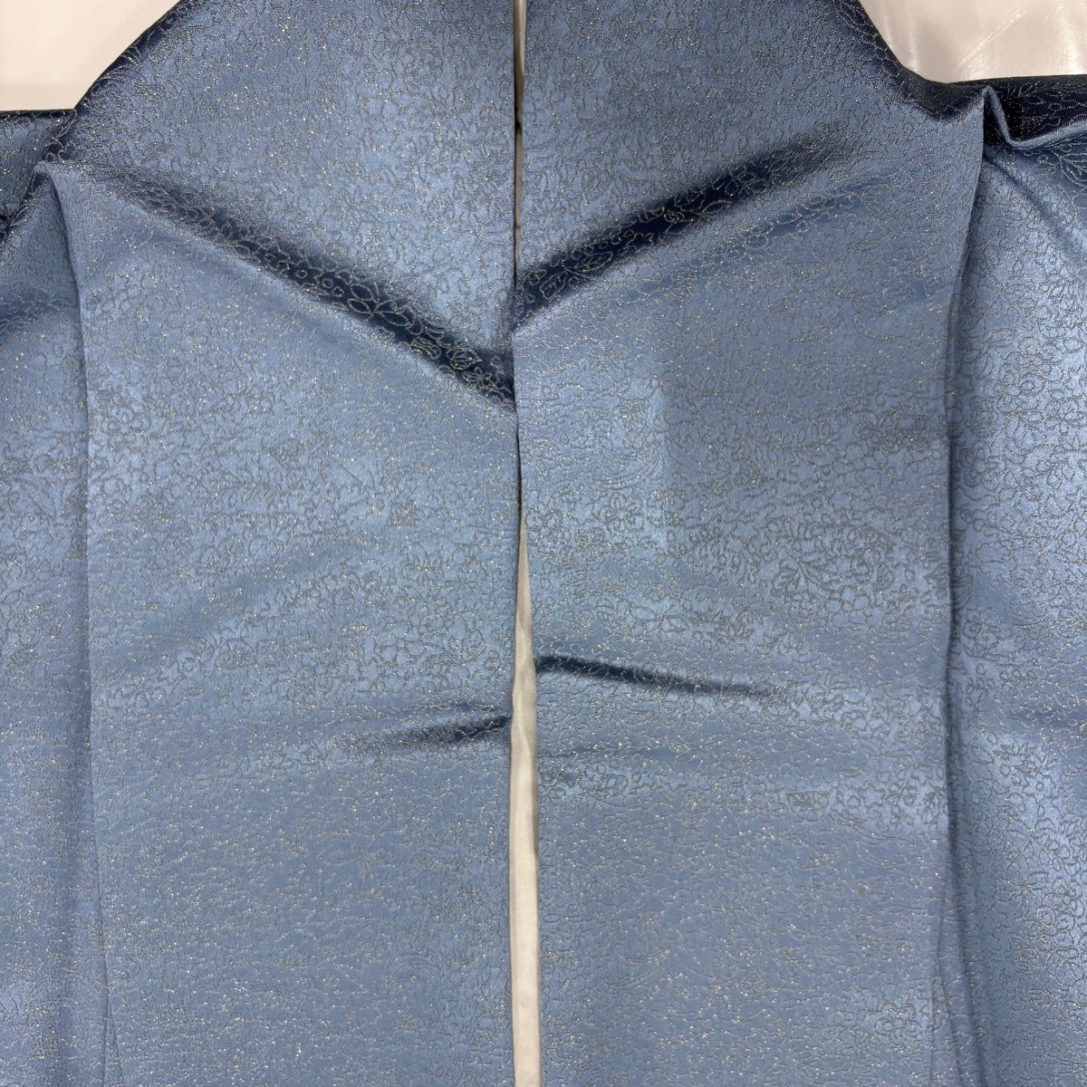 美品】 色無地 身丈157cm 裄丈65cm M 袷 久保田一竹工房 落款あり 金