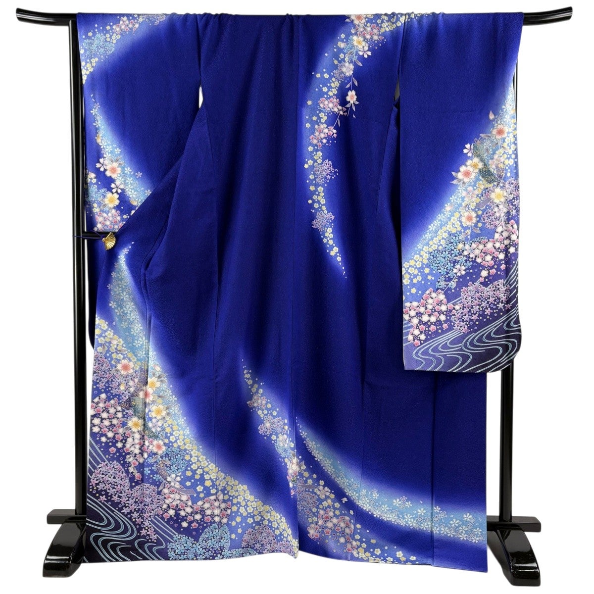 美品】 振袖 身丈162cm 裄丈64cm M 袷 落款あり 辻が花 染分け ぼかし