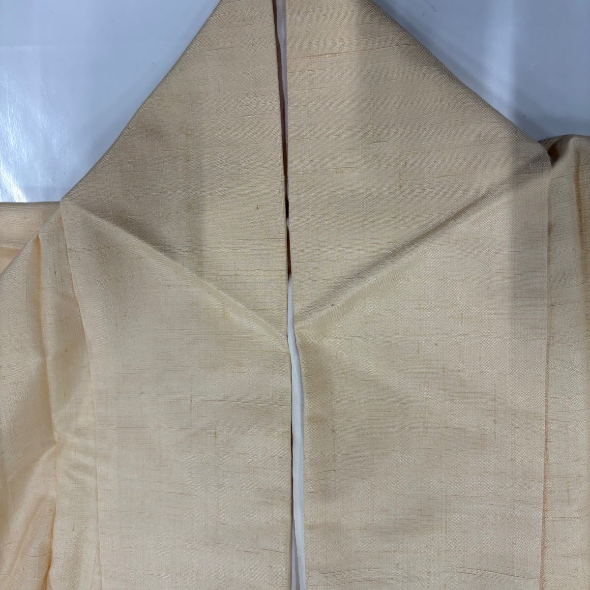 紬 身丈157.5cm 裄丈62cm S 袷 ベージュ 正絹 優品｜中古・古着