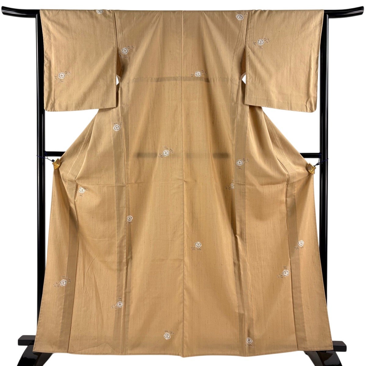 小紋 身丈167.5cm 裄丈64cm 正絹 秀品 【中古】 小紋 身丈167.5cm 裄丈64cm M 袷 紬地 幾何学 水色 正絹 秀品 中古