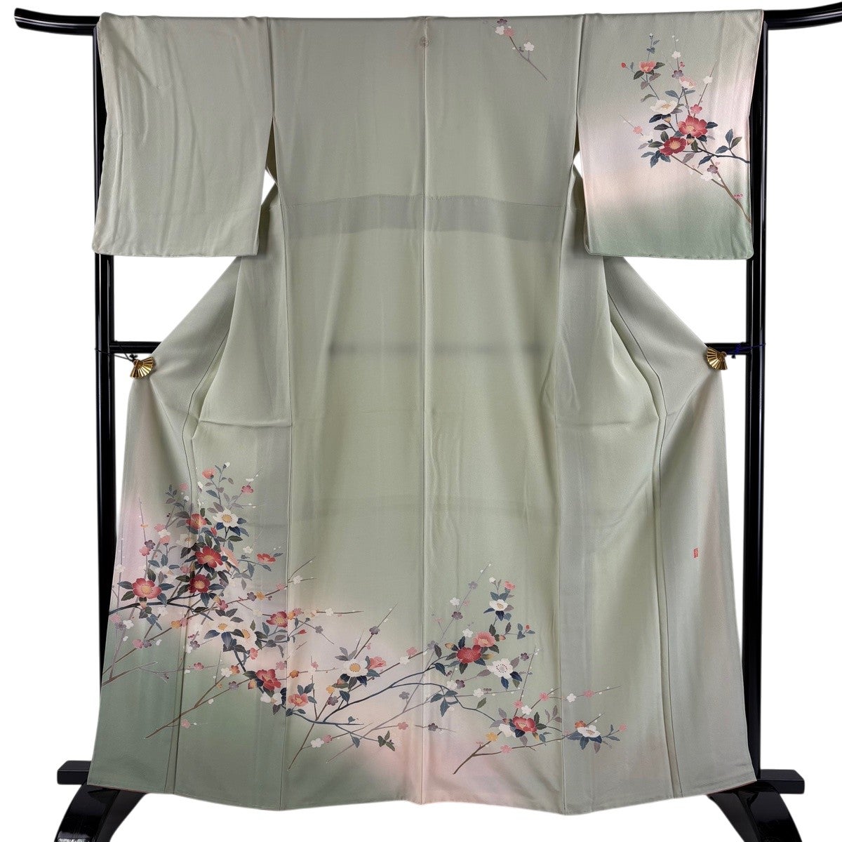 訪問着 身丈161cm 裄丈67cm 正絹 逸品 【中古】 訪問着 身丈161cm 裄64cm レディース 袷 風景画 裄Mサイズ 秋冬春用