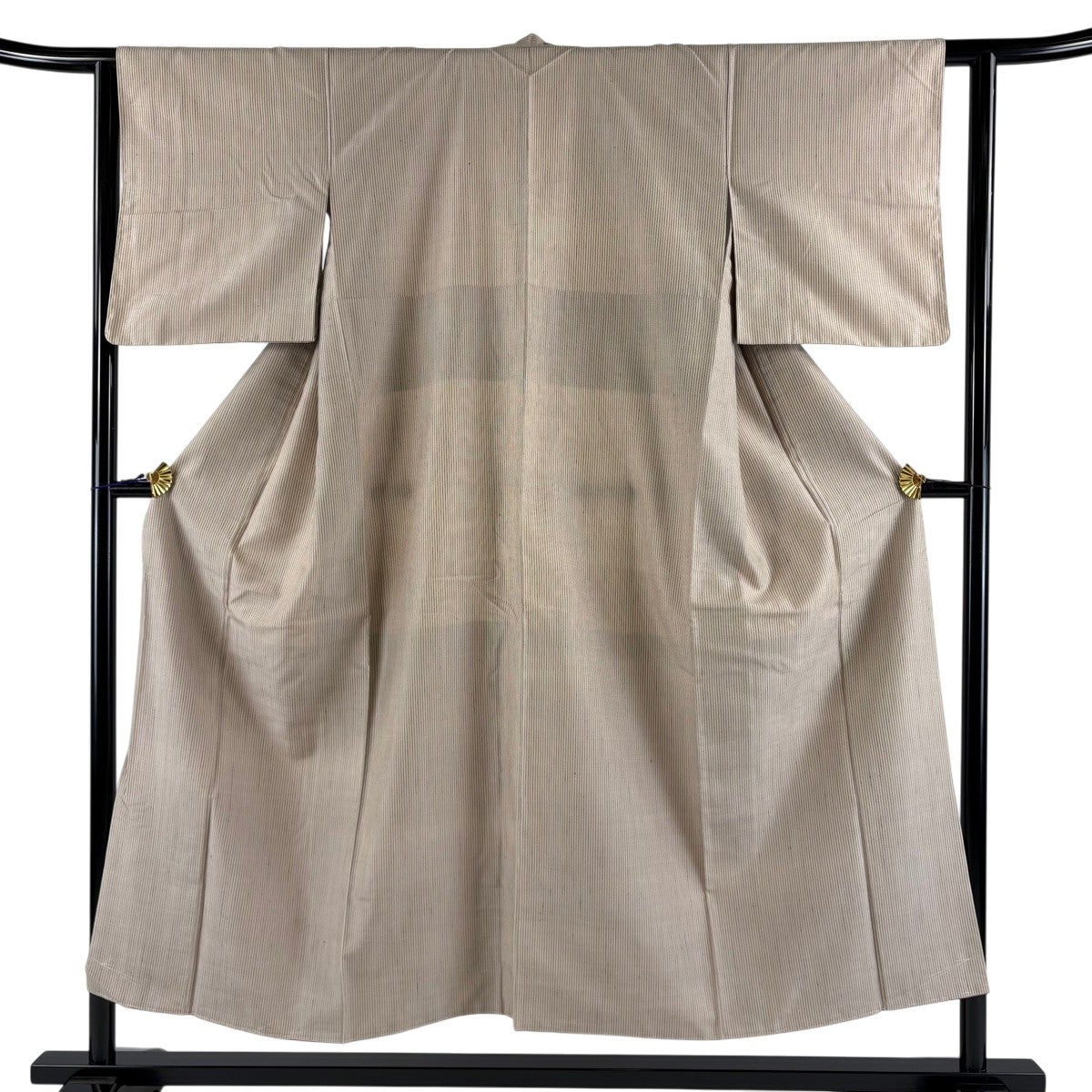 紬 身丈152.5cm 裄丈62cm 正絹 秀品 【中古】 美品】 紬 身丈152.5cm 裄丈66cm M 袷 菊 楓 薄茶色 正絹 秀品｜中古