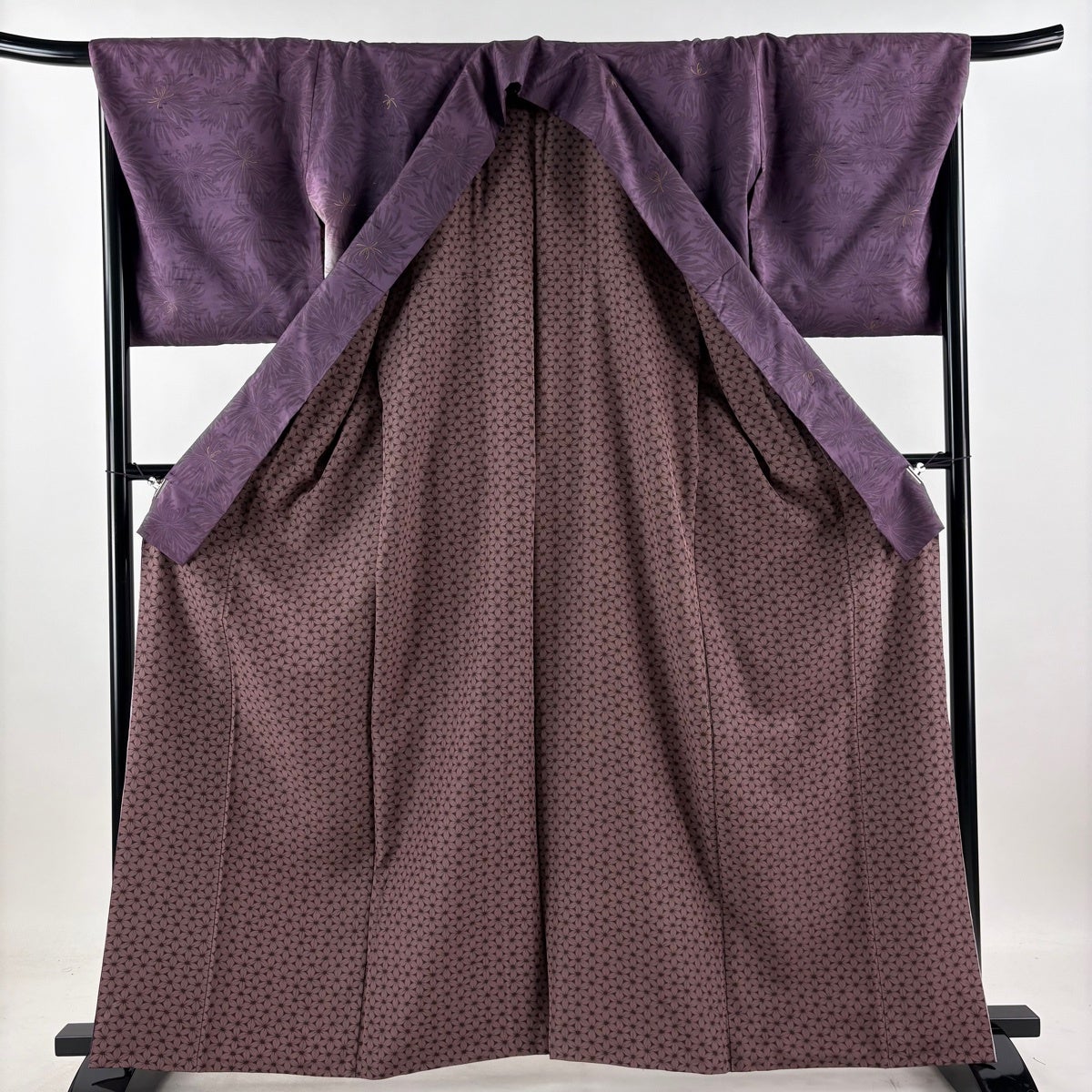美品】 訪問着 身丈163cm 裄丈68.5cm L 袷 牛首紬地 想屋 やまと 落款