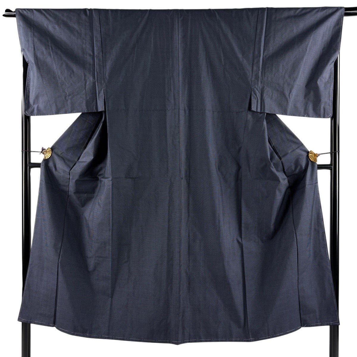 30%OFF 男着物 身丈144cm 裄丈69cm M 袷 アンサンブル 紬 亀甲絣 濃紺