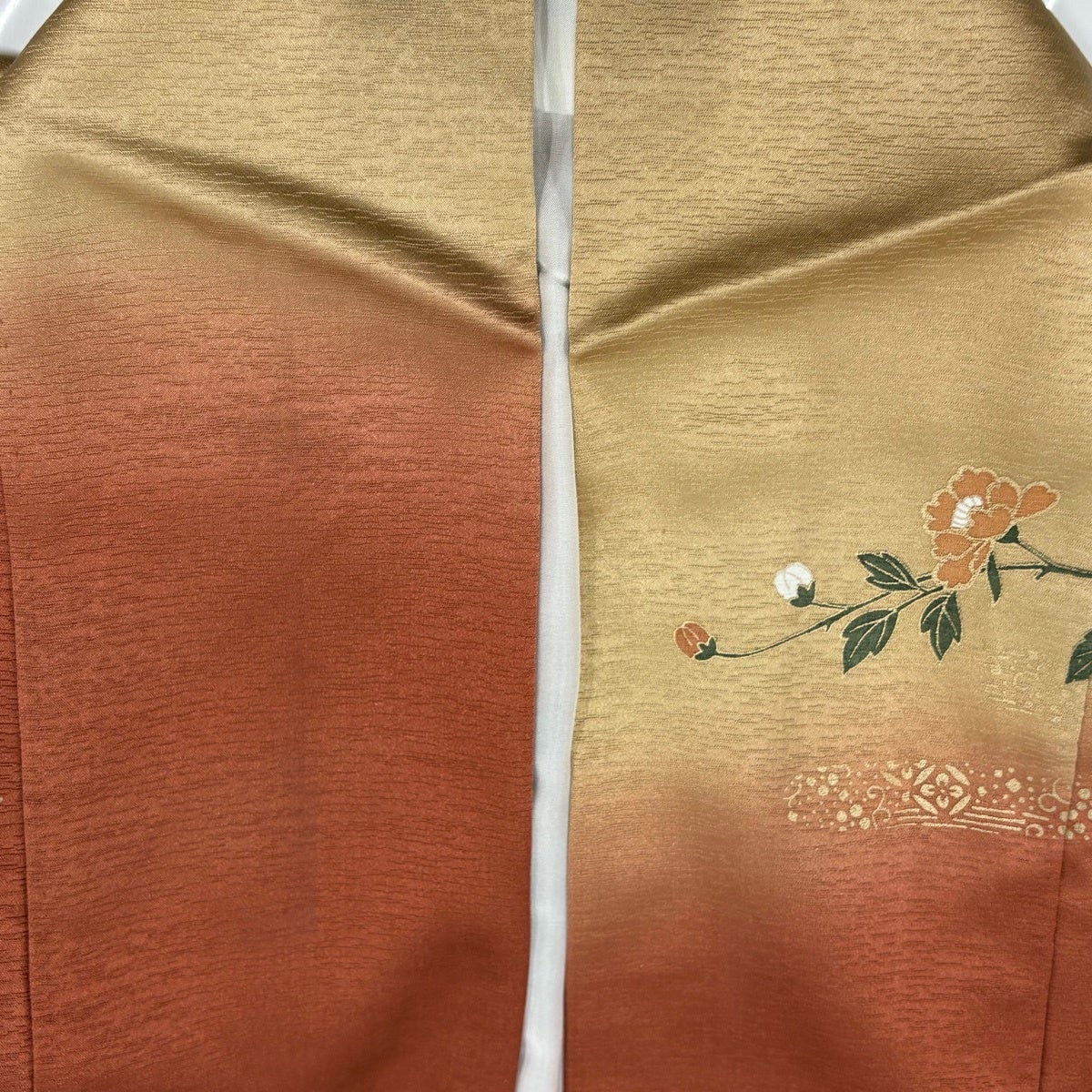 美品】 訪問着 身丈165cm 裄丈65cm M 袷 やまと 牡丹 鴛鴦 刺繍 金彩
