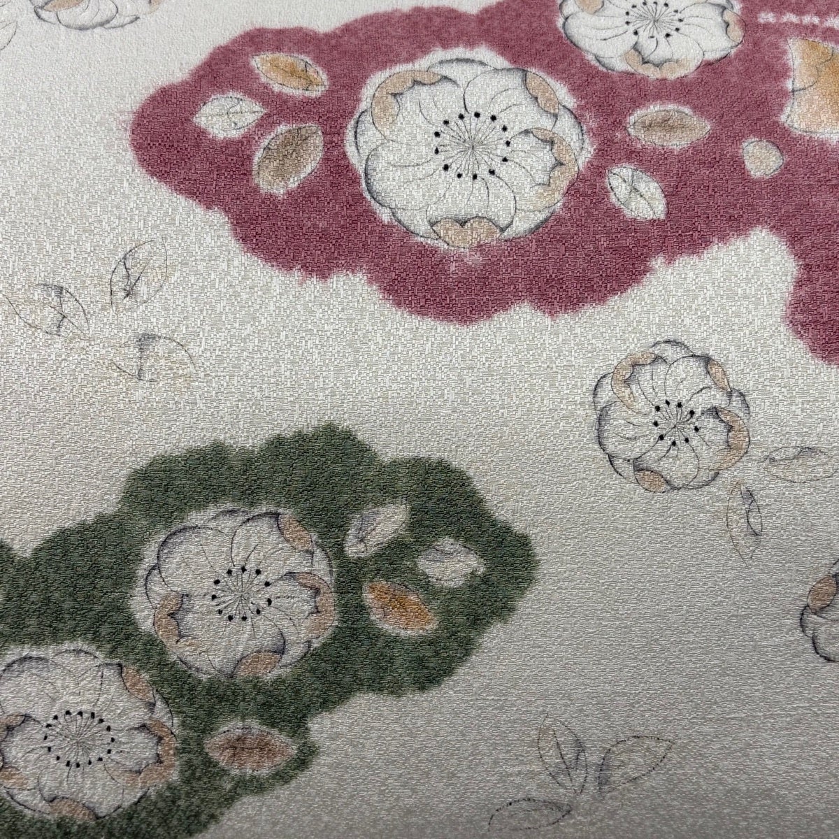 名古屋帯 秀品 辻が花柄 雲文 クリーム 正絹｜中古・古着・リサイクル