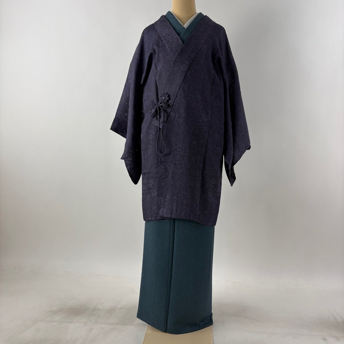 美品】 道中着 身丈90.5cm 裄丈63cm S 和装コート 着物衿 加賀友禅