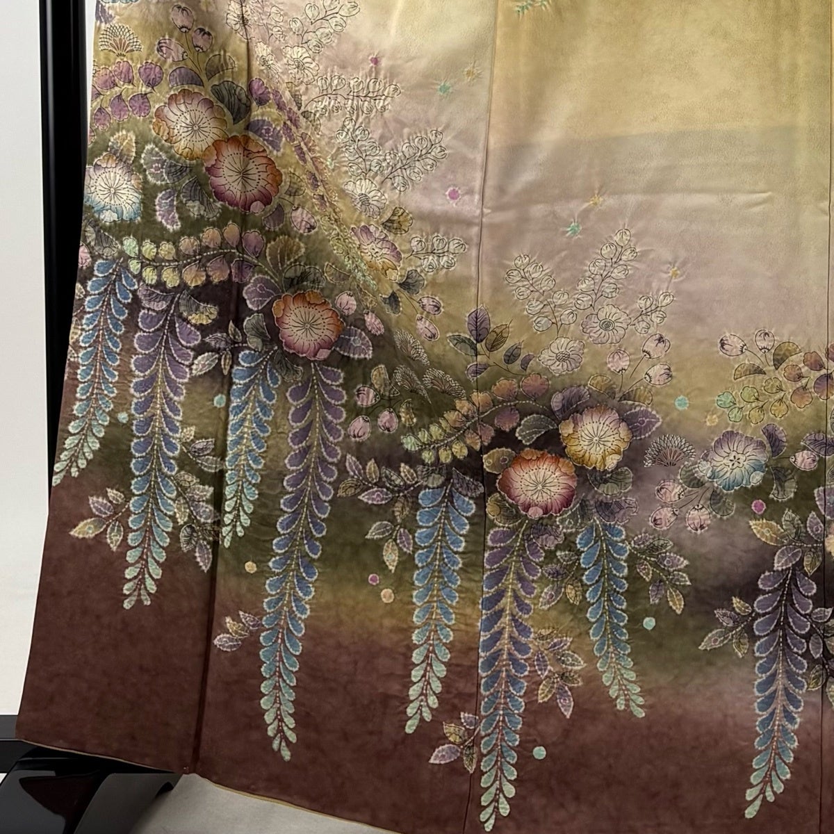 美品】 訪問着 身丈163cm 裄丈65.5cm M 袷 落款あり 辻が花 銀通し
