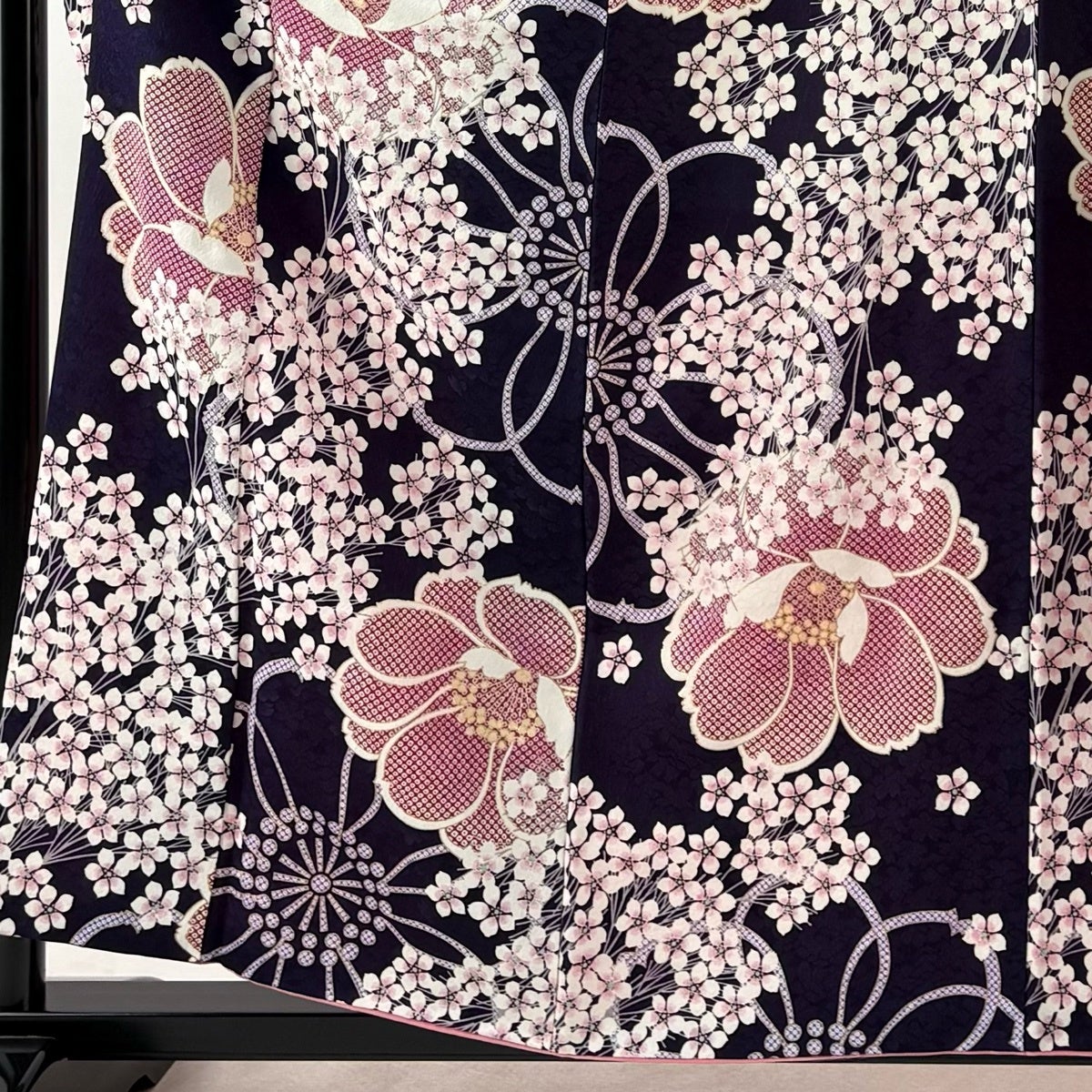 美品】 振袖 身丈159cm 裄丈65cm M 袷 袋帯フルセット やまと 草花