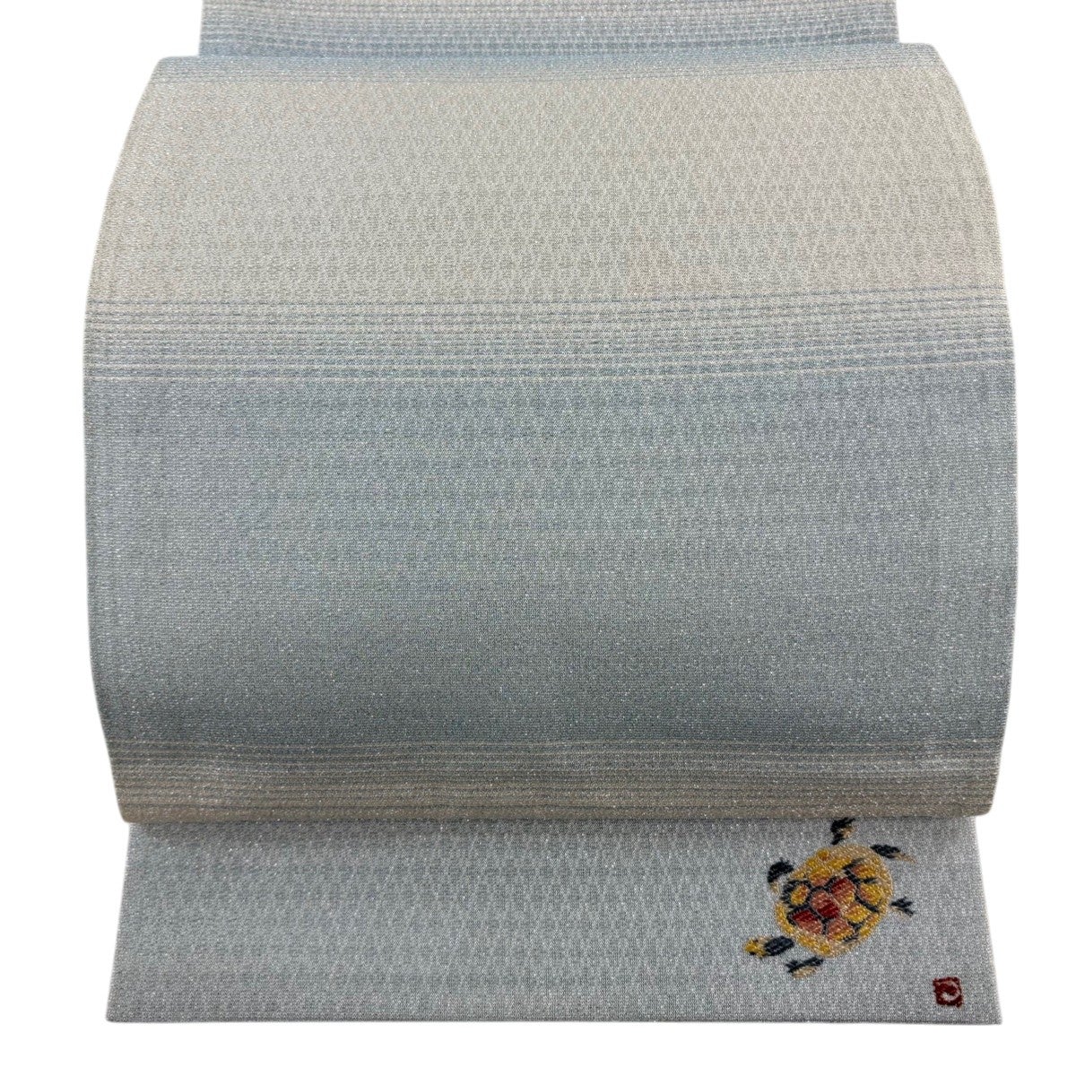 美品】 袋帯 秀品 落款あり 一期一会 流水 斜縞 金銀彩 ぼかし ピンク