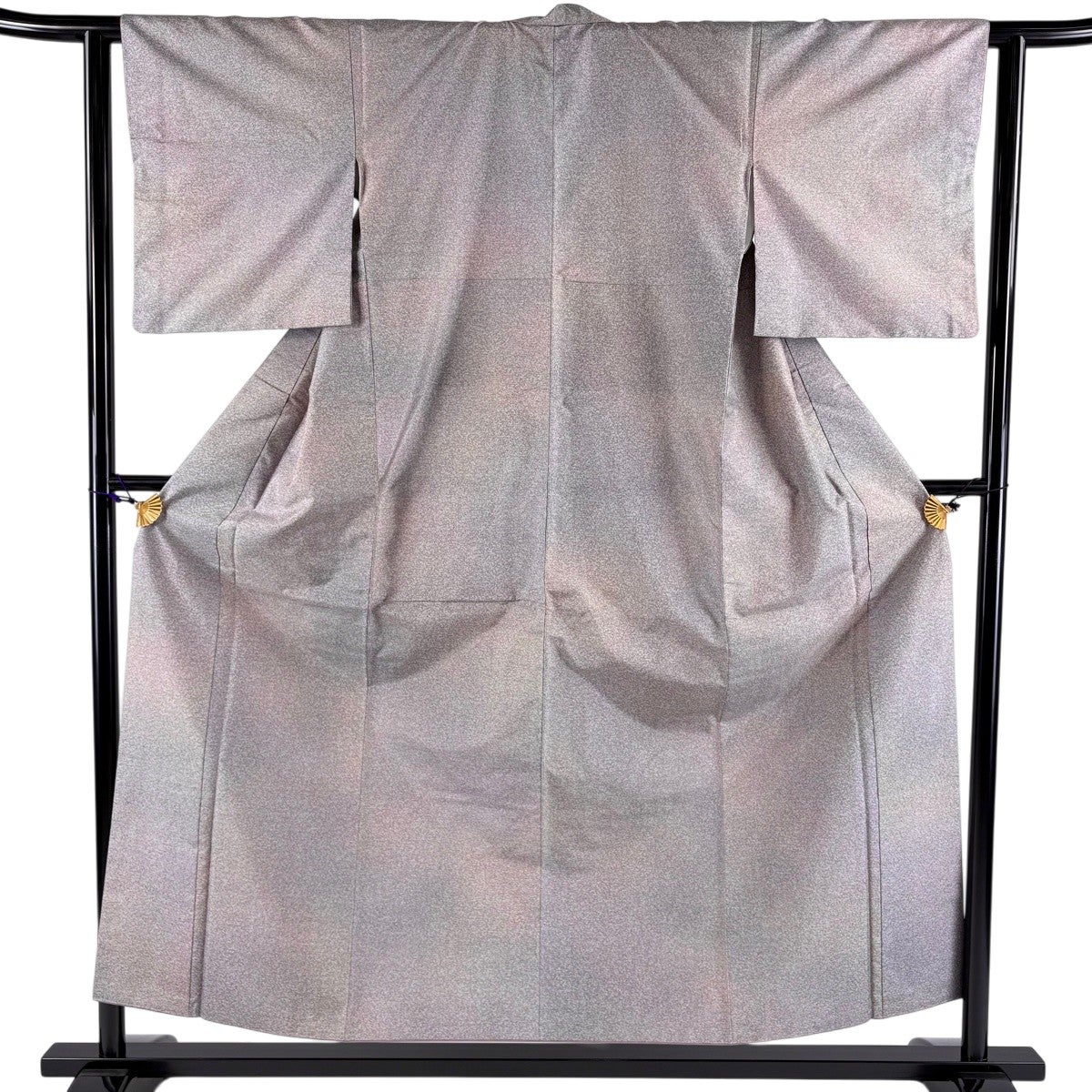 小紋 身丈159.5cm 裄丈66.5cm 正絹 逸品 【中古】 江戸小紋 身丈159.5cm 裄丈69cm L 袷 落款あり 角通し 濃紫 正絹 秀品