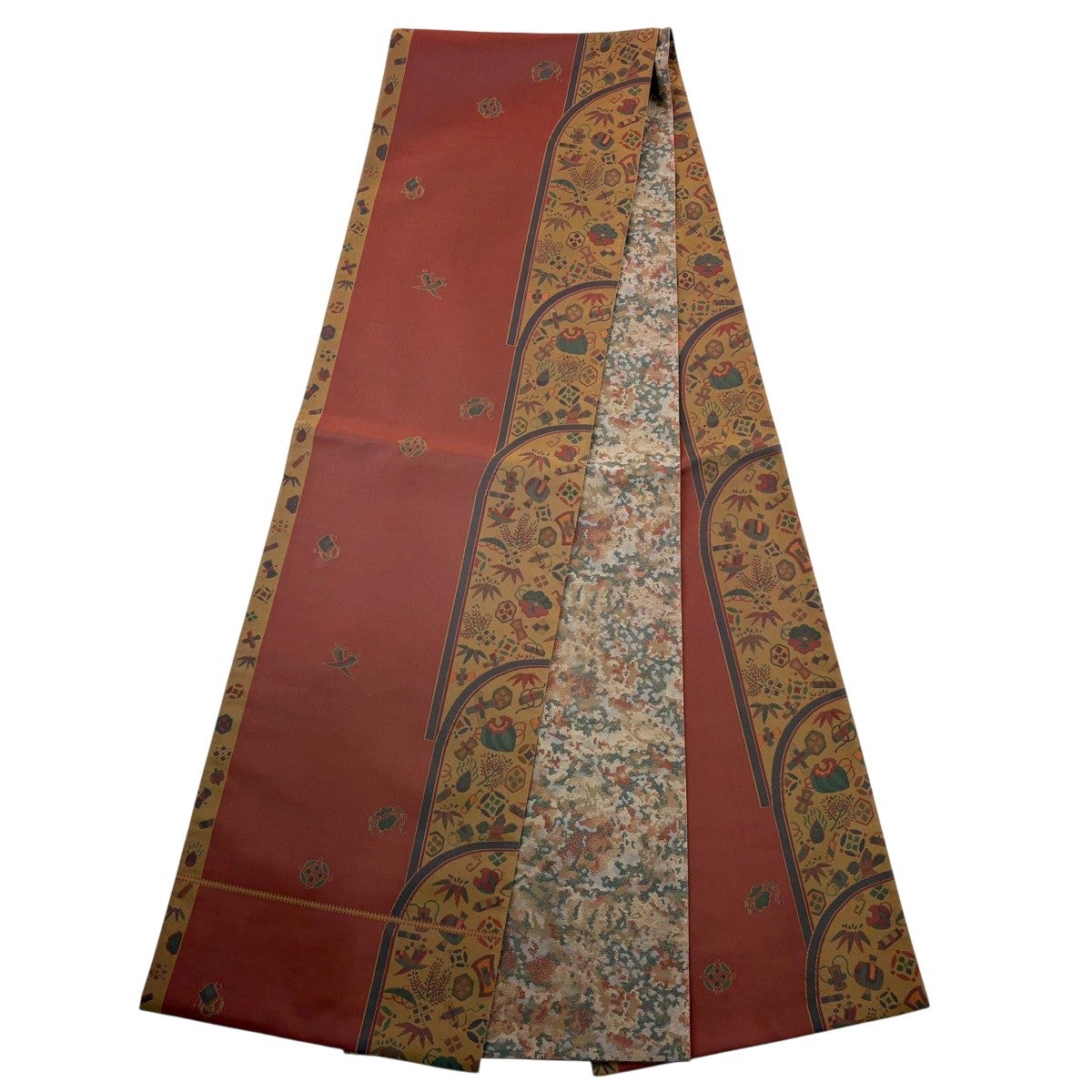 紬 身丈164cm 裄丈62cm S 袷 袋帯セット 縦縞 墨色 正絹 秀品｜中古