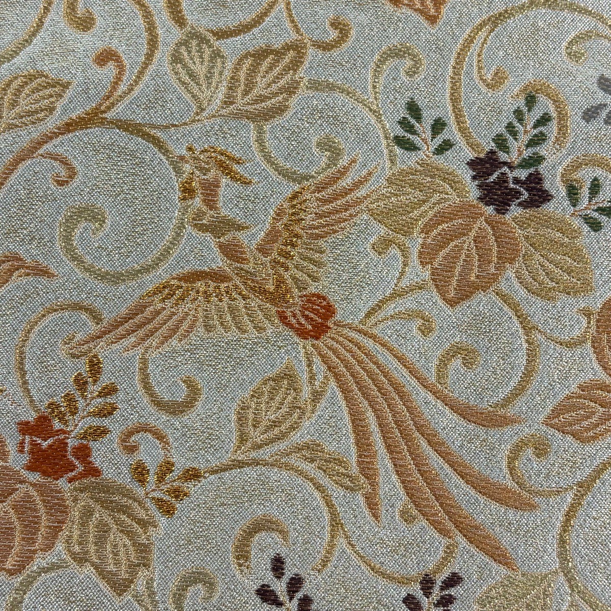 美品】 袋帯 秀品 桐 鳳凰 金糸 箔 金色 六通 正絹｜中古・古着